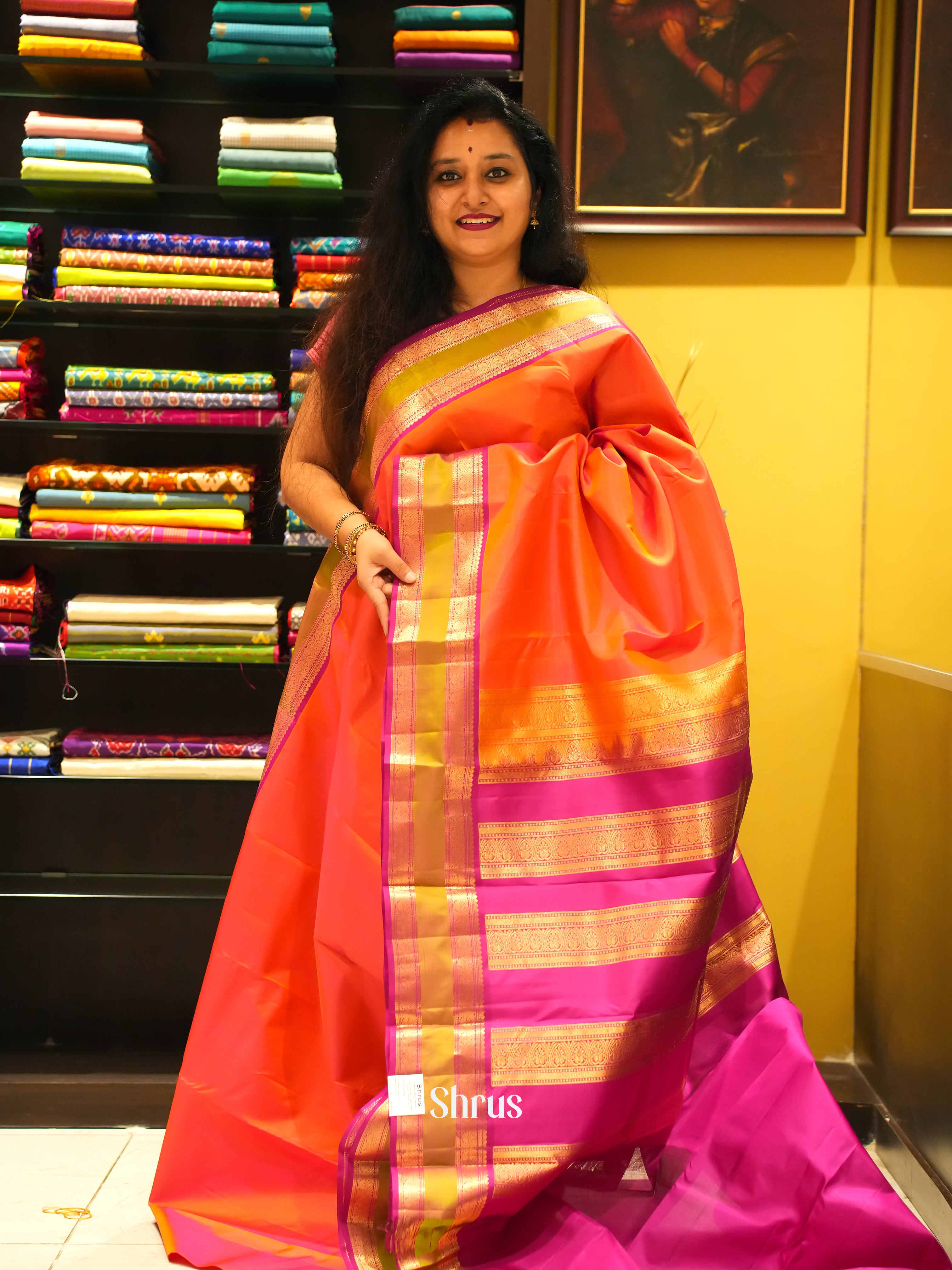 CES31427 - Kanchipuram silk Saree - Shop on ShrusEternity.com