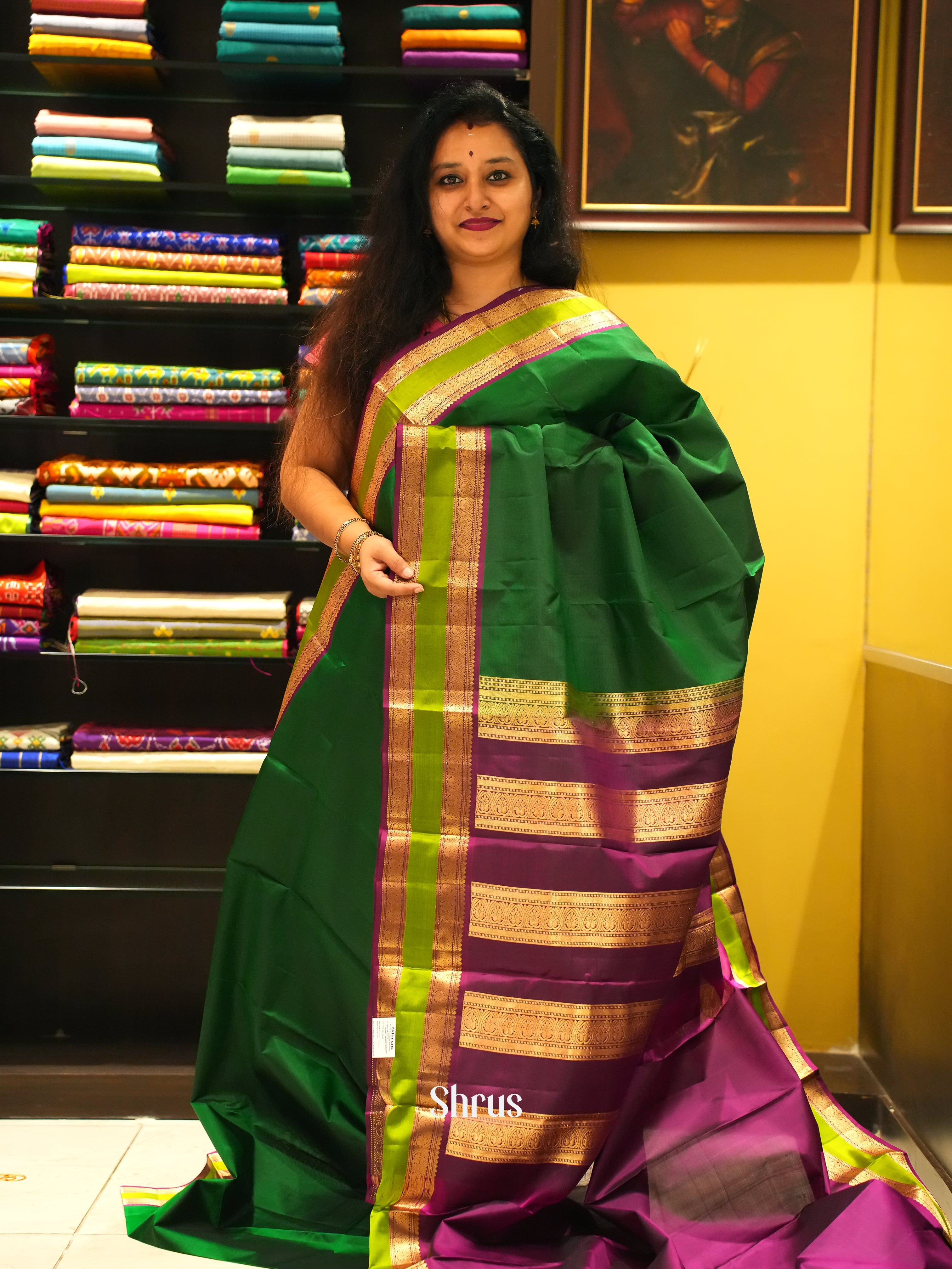 CES31429 - Kanchipuram silk Saree - Shop on ShrusEternity.com