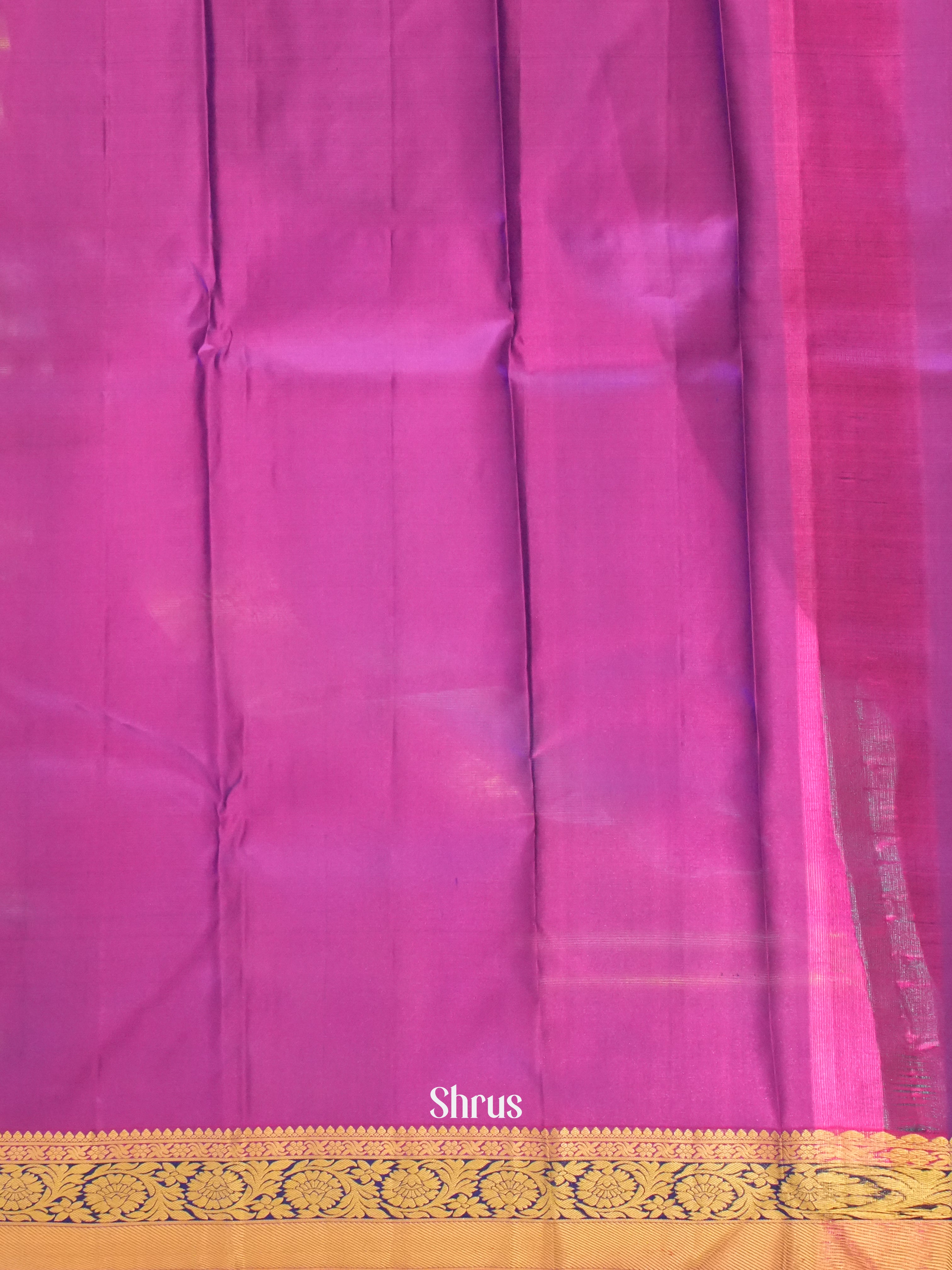 Blue & Purple - Kanchipuram silk Saree - Shop on ShrusEternity.com