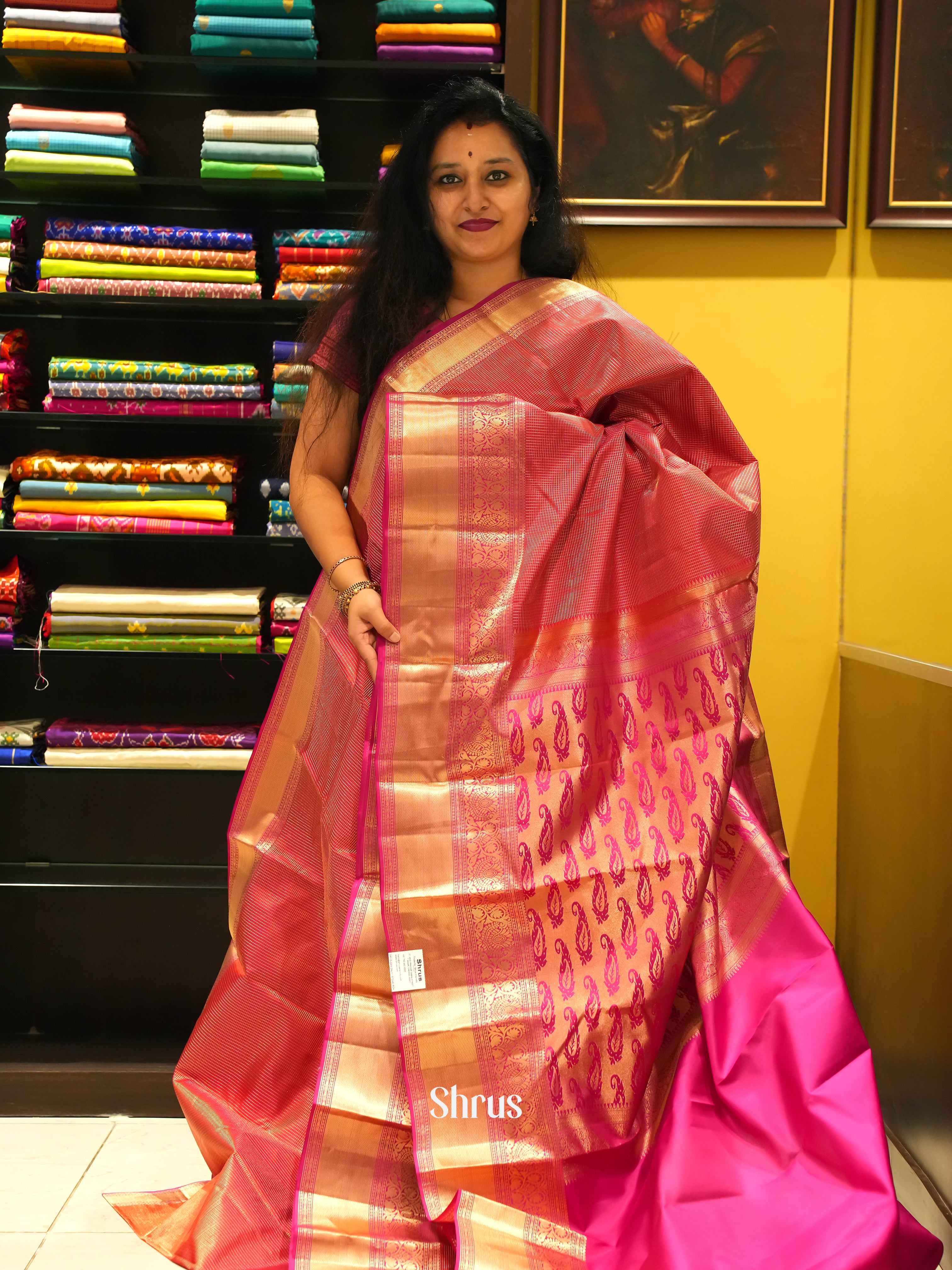 CES31439 - Kanchipuram silk Saree - Shop on ShrusEternity.com