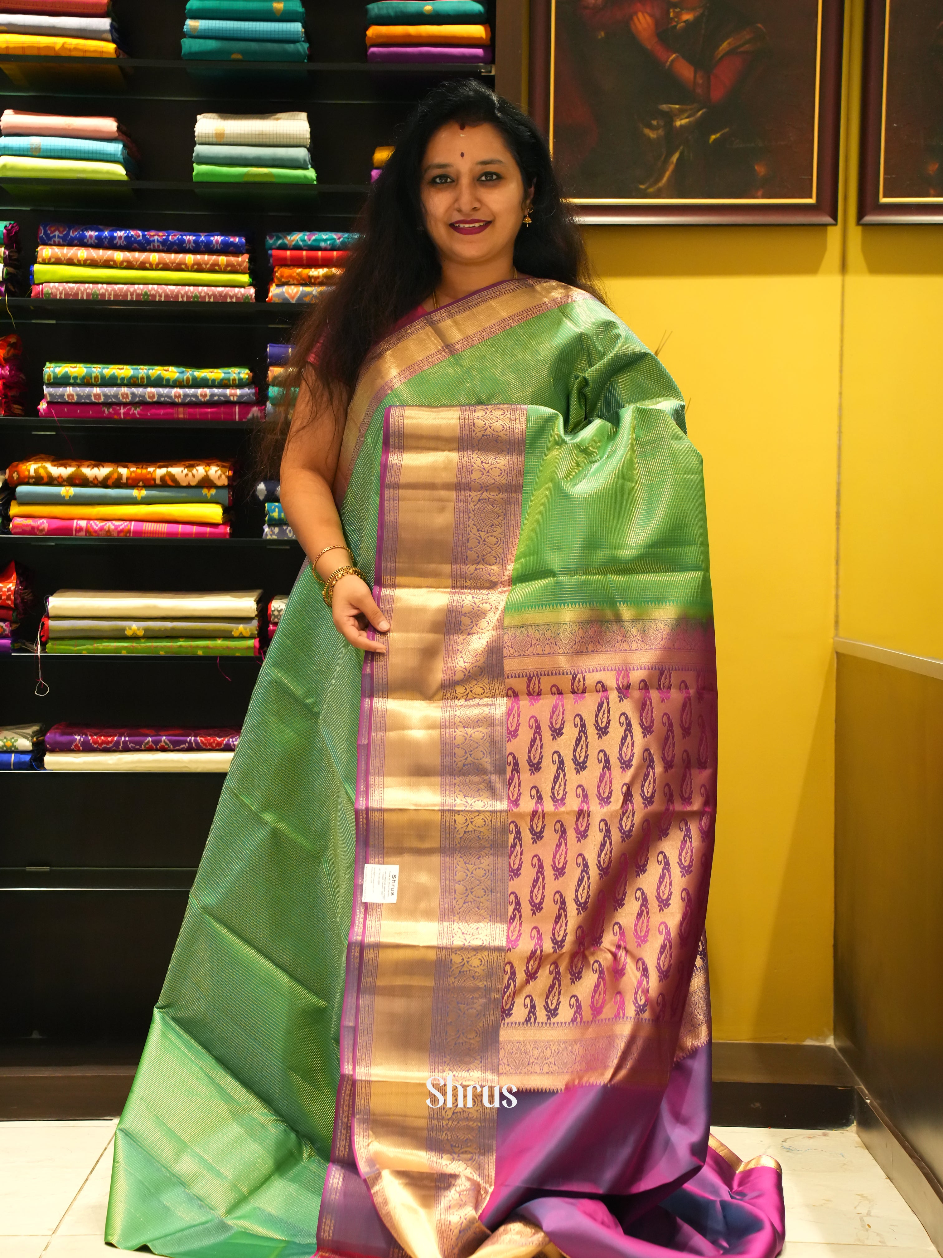 CES31441 - Kanchipuram silk Saree - Shop on ShrusEternity.com