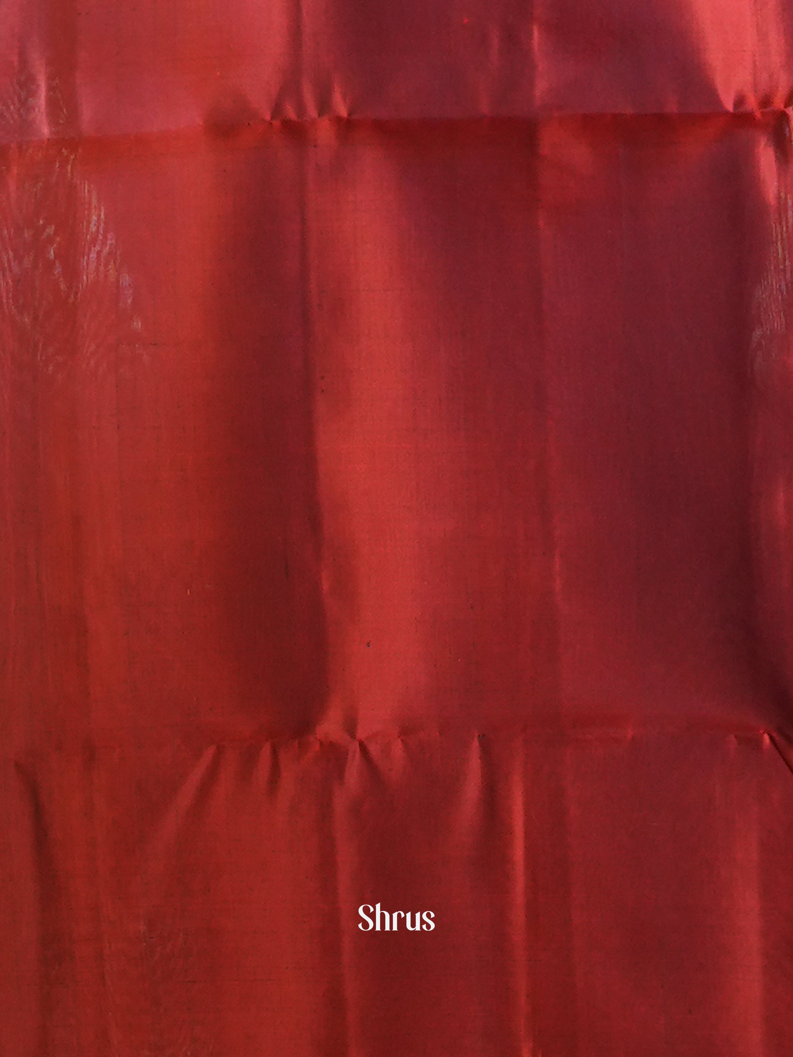 Orange & Maroon - Soft Silk Saree