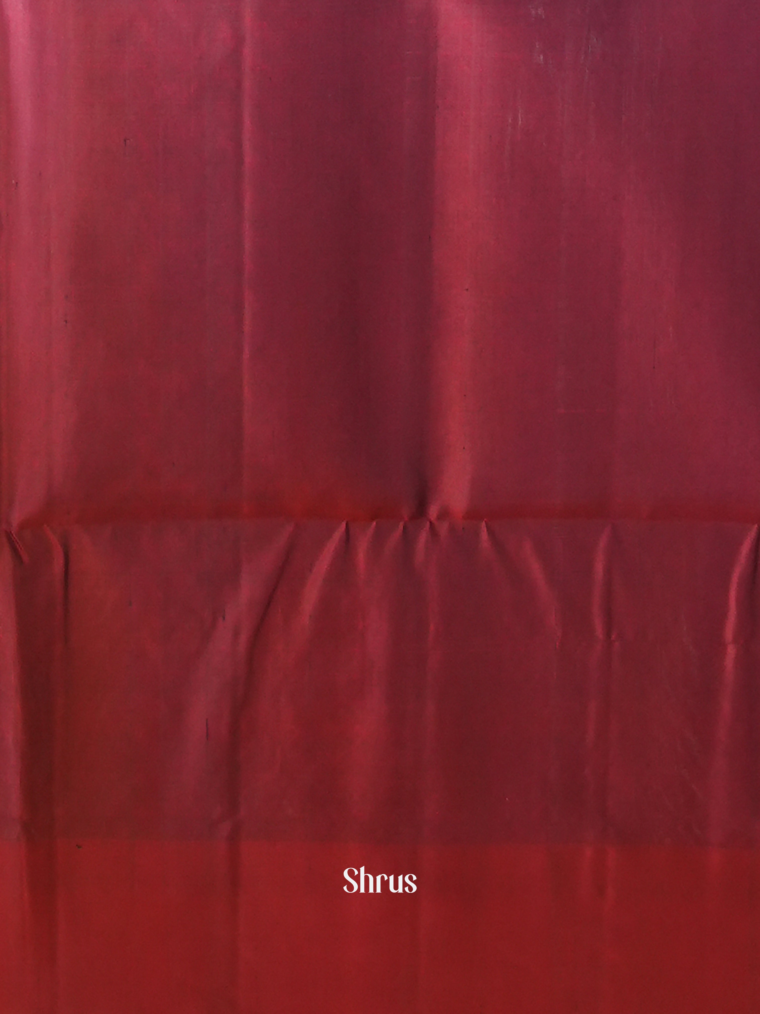 Brown & Maroon - Soft Silk Saree