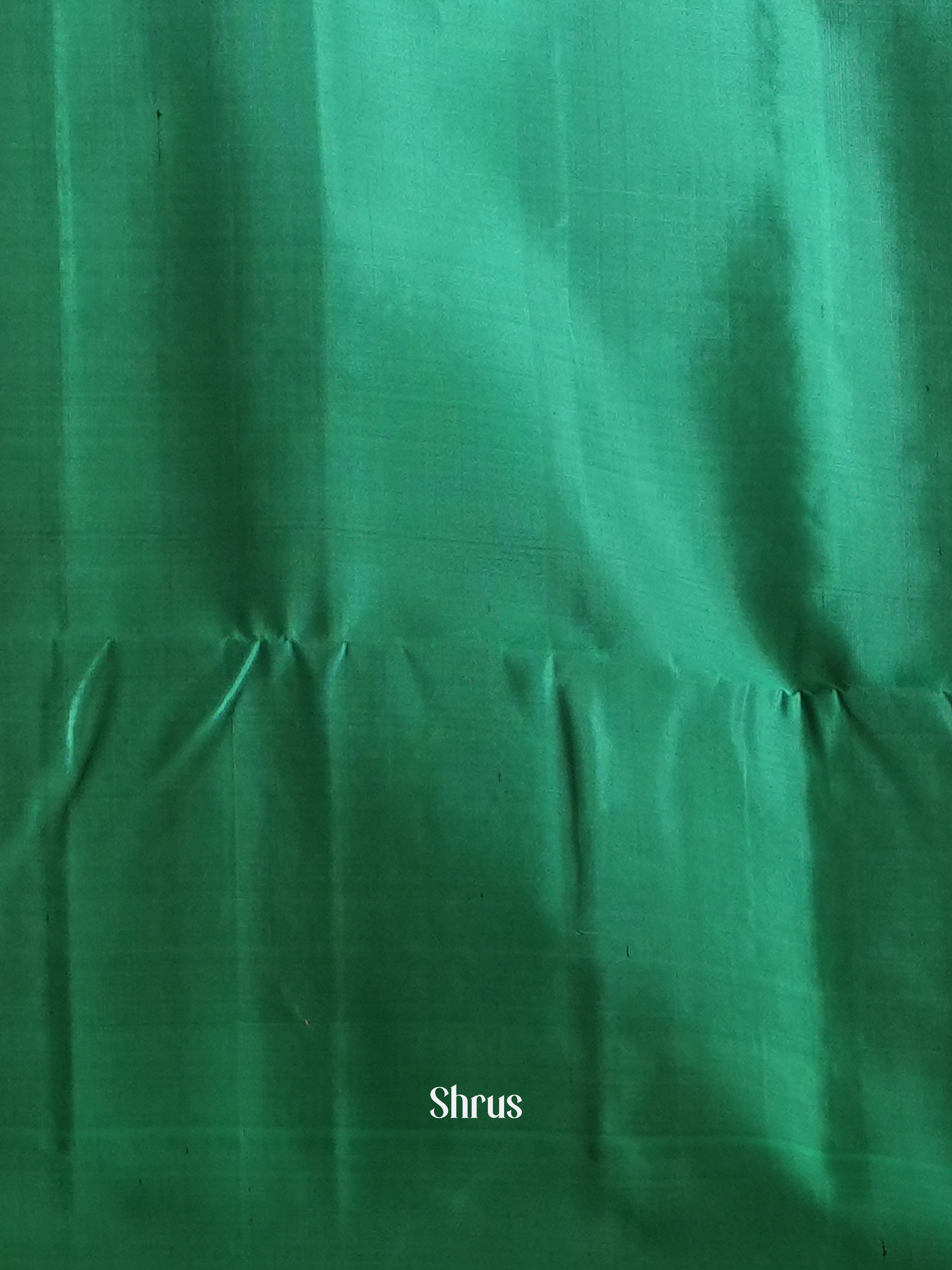 Dark Green & Green - Soft Silk Saree