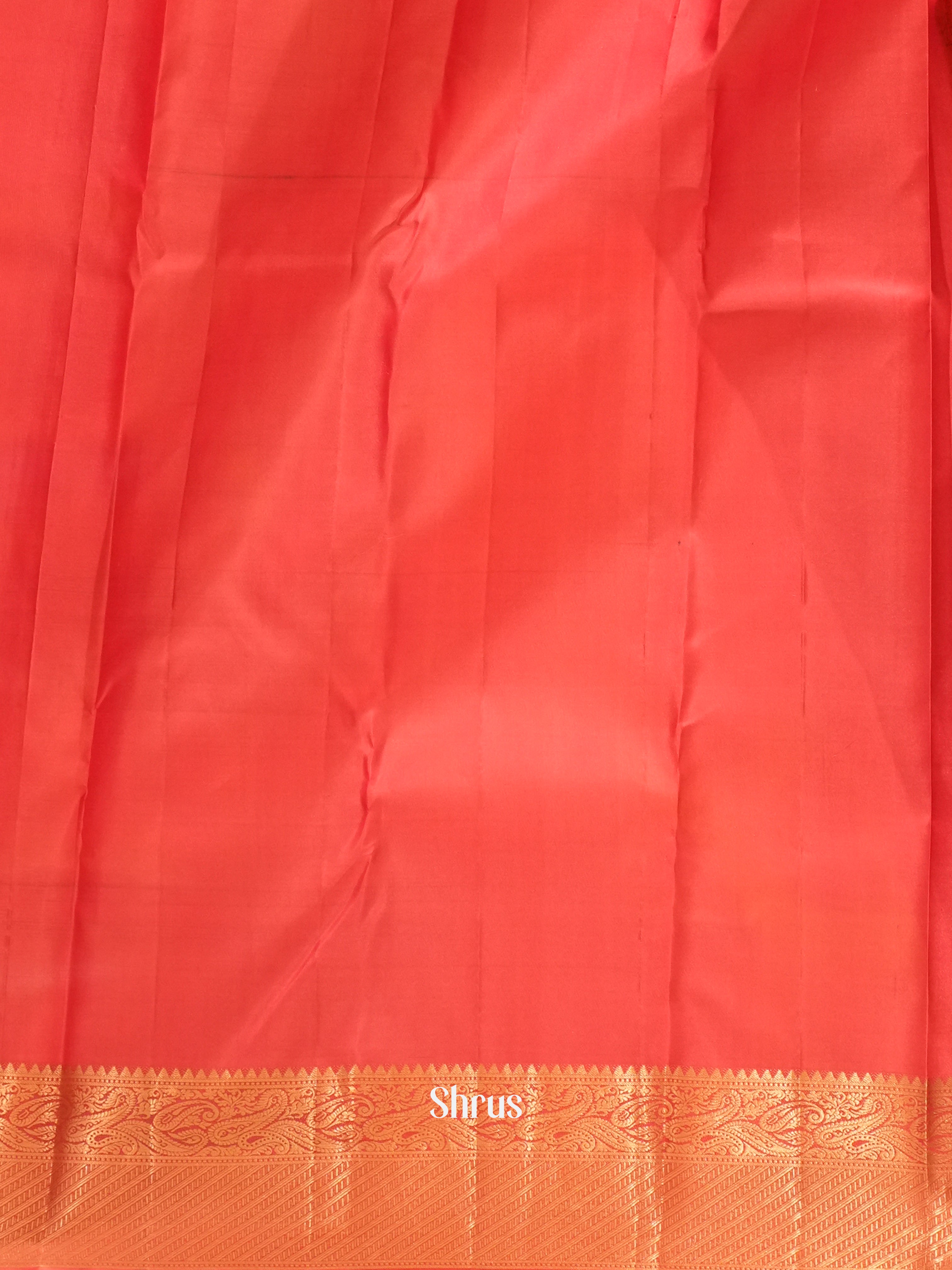 Yellow  & Red - Kanchipuram silk Saree