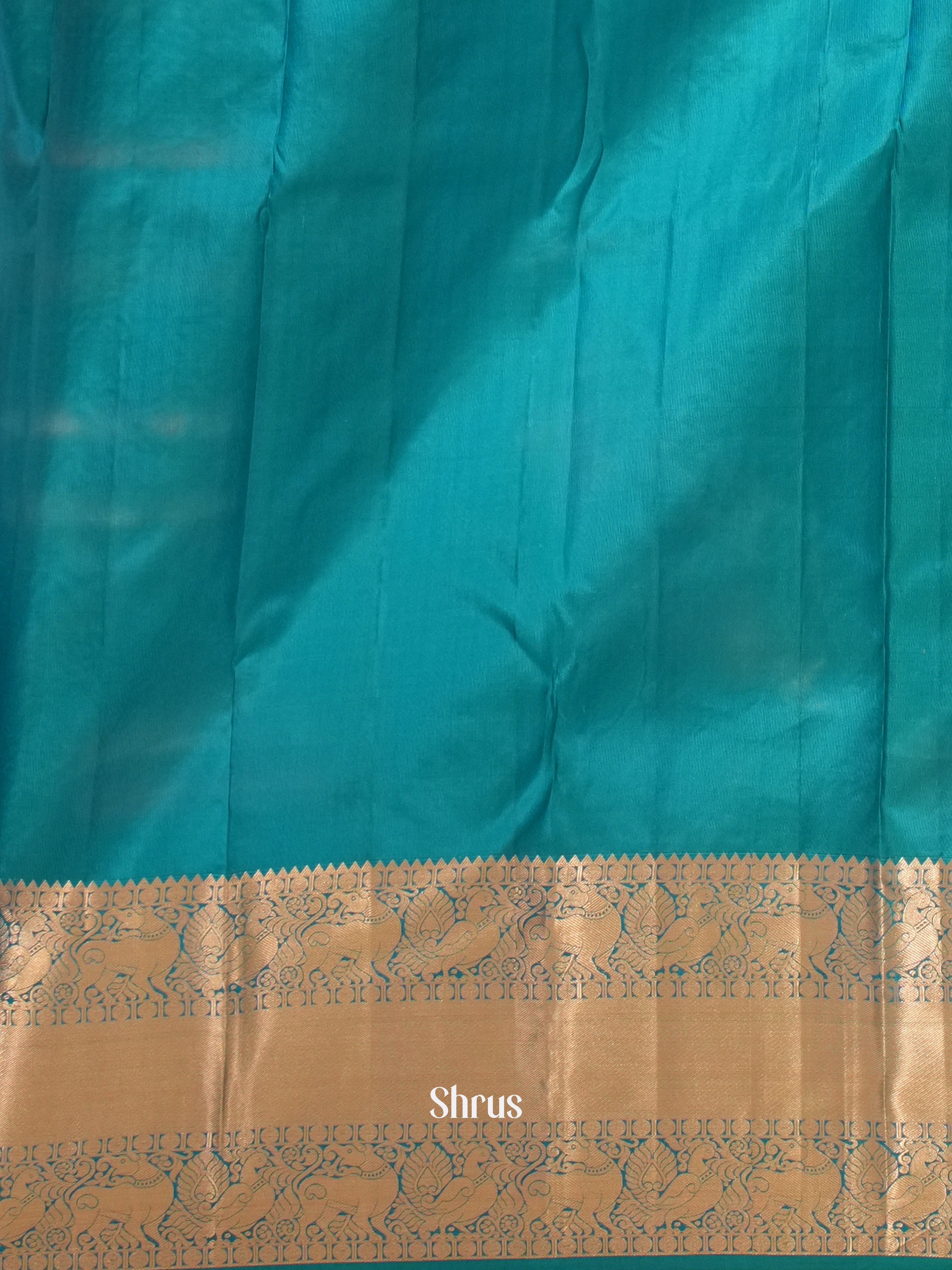 Blue(Single Tone) - Kanchipuram silk Saree