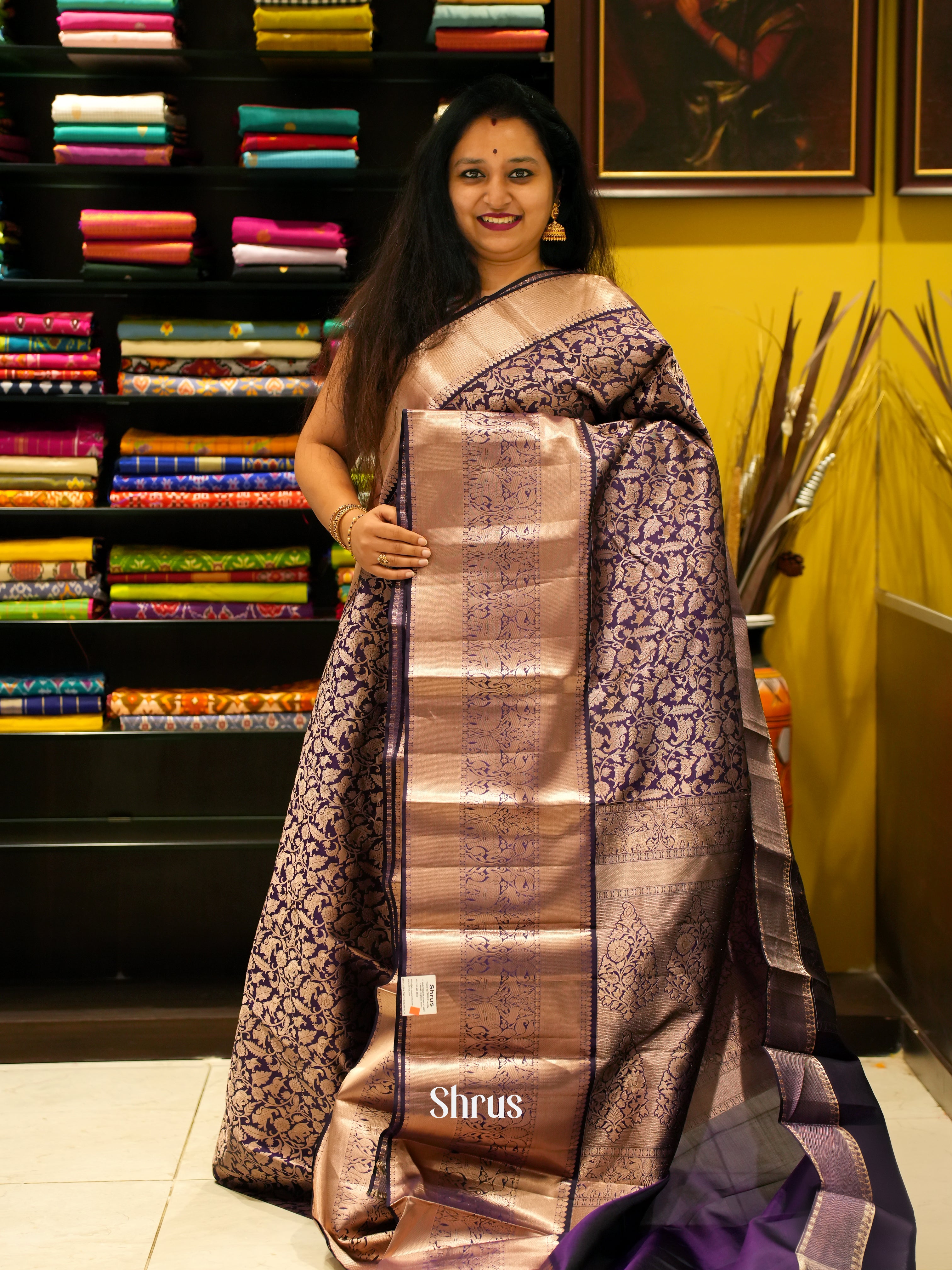 Violet(Single Tone)- Kanchipuram silk Saree