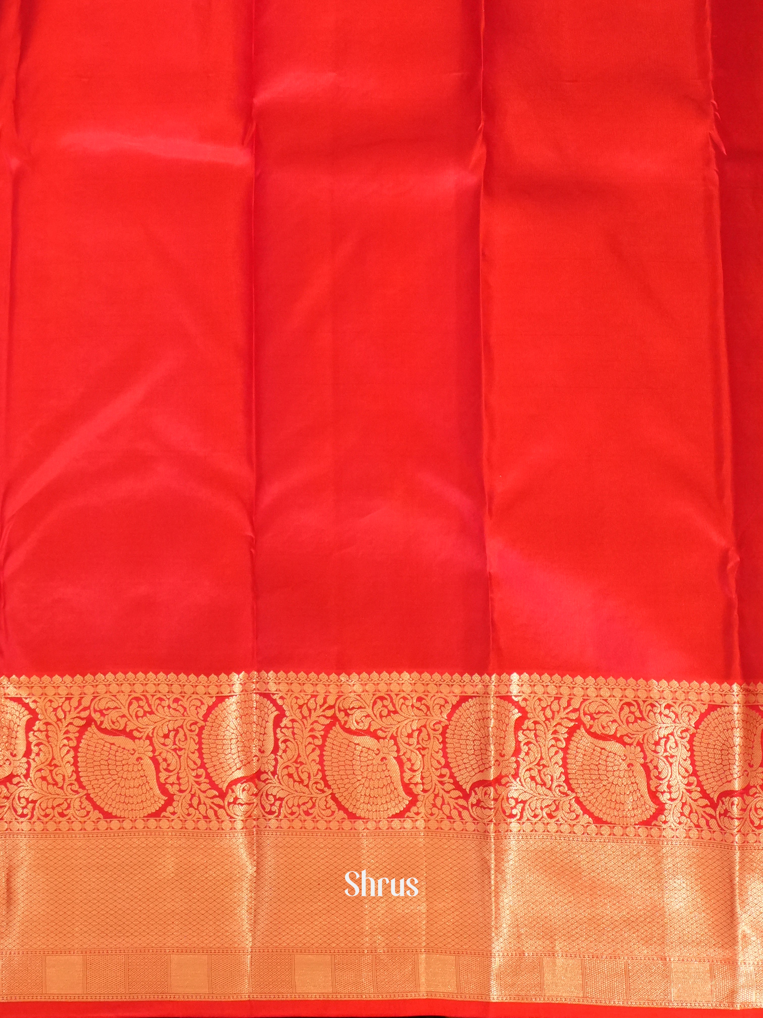 Red(Single Tone) - Kanchipuram silk Saree