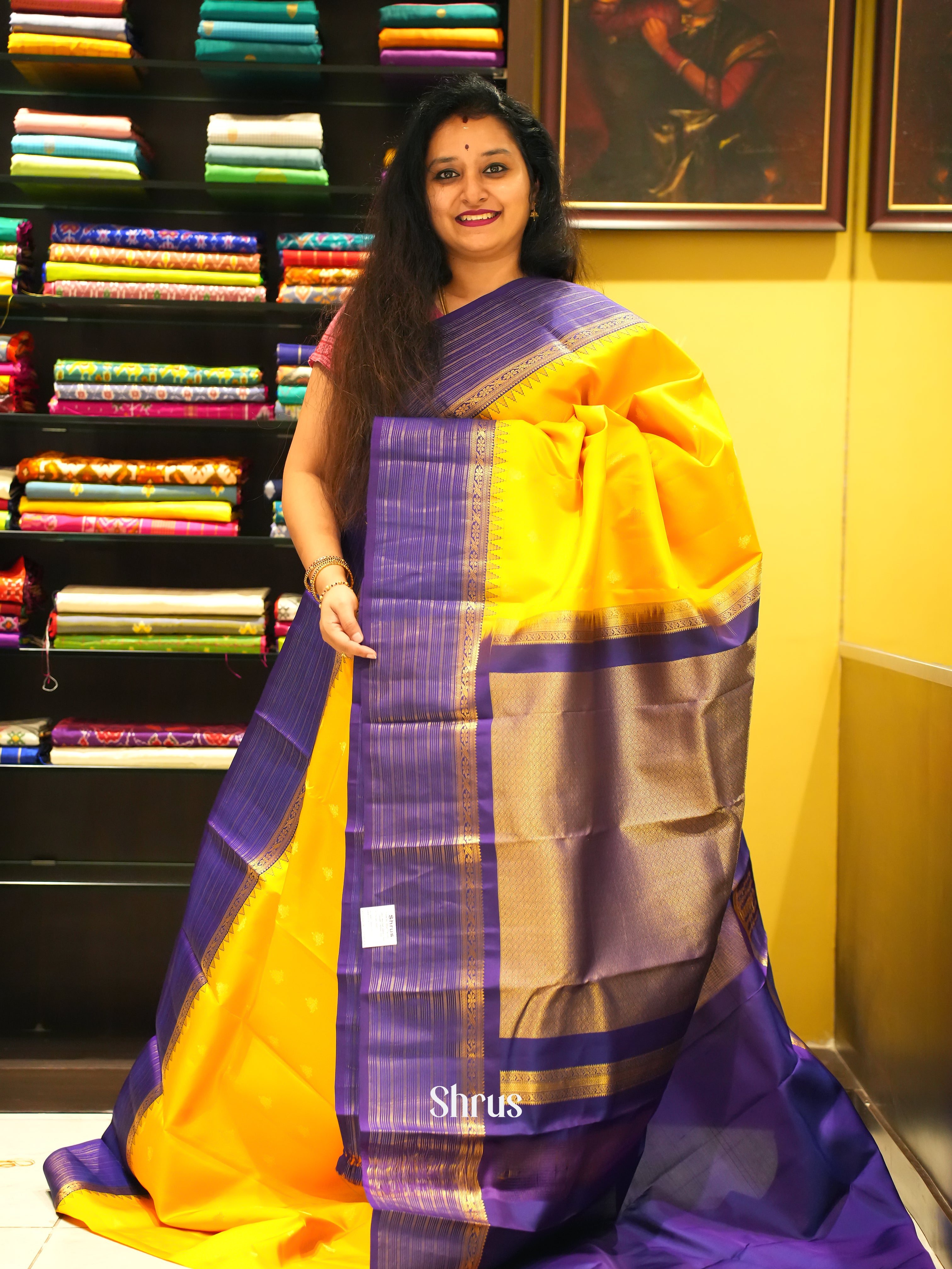 CES31540 - Kanchipuram silk Saree - Shop on ShrusEternity.com