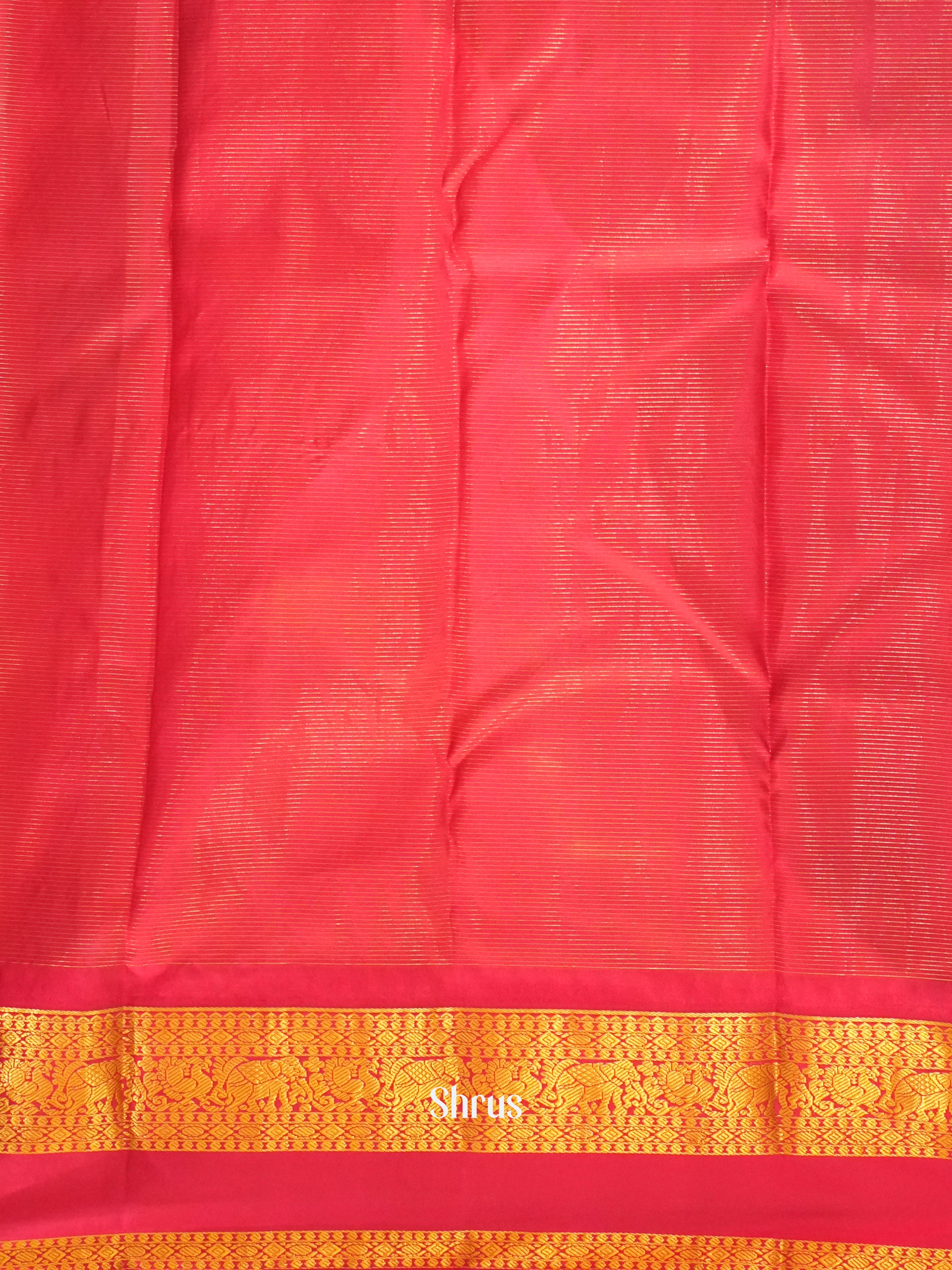 Green & Pink - Kanchipuram Silk Saree - Shop on ShrusEternity.com