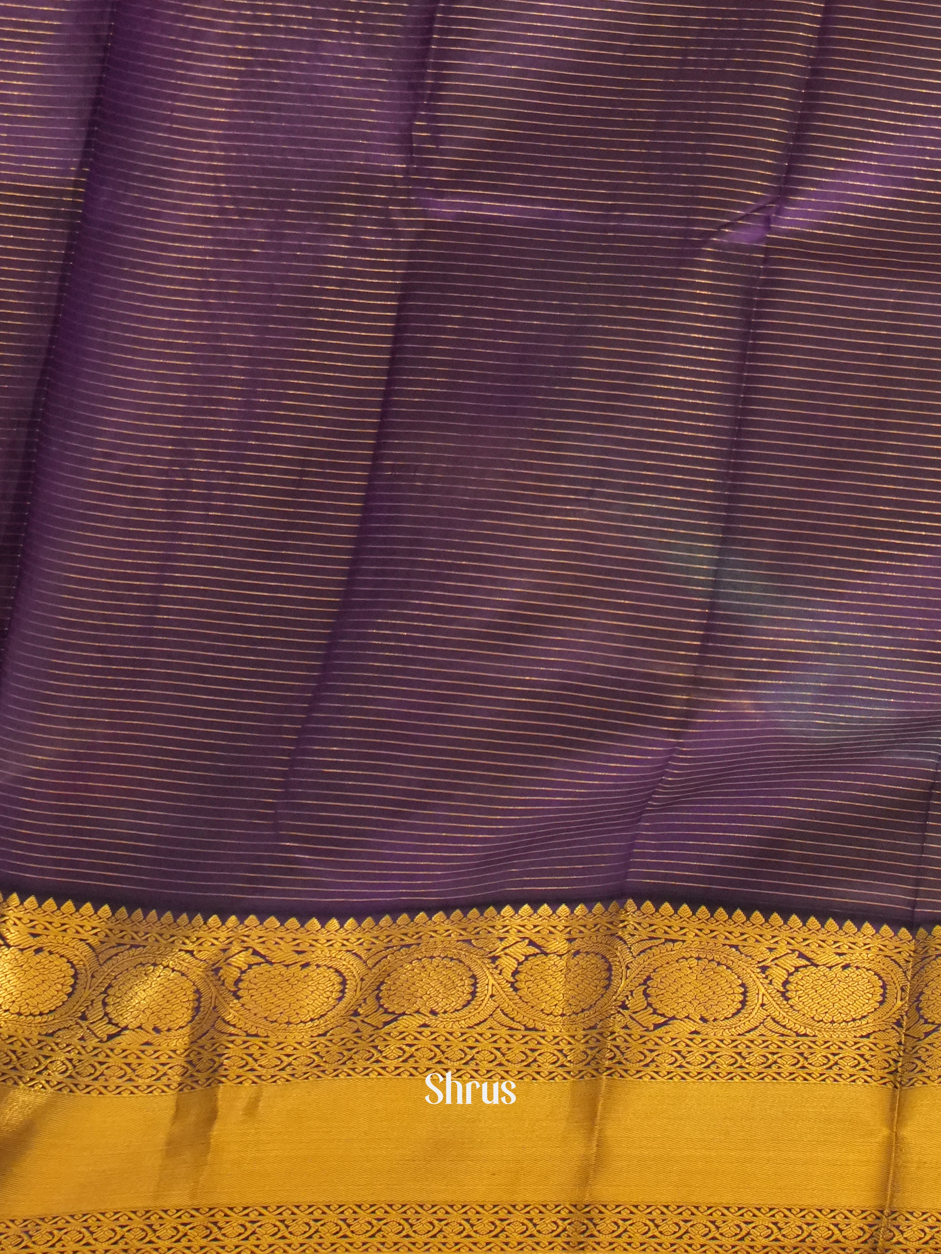 Green & Purple - Kanchipuram Silk Saree - Shop on ShrusEternity.com