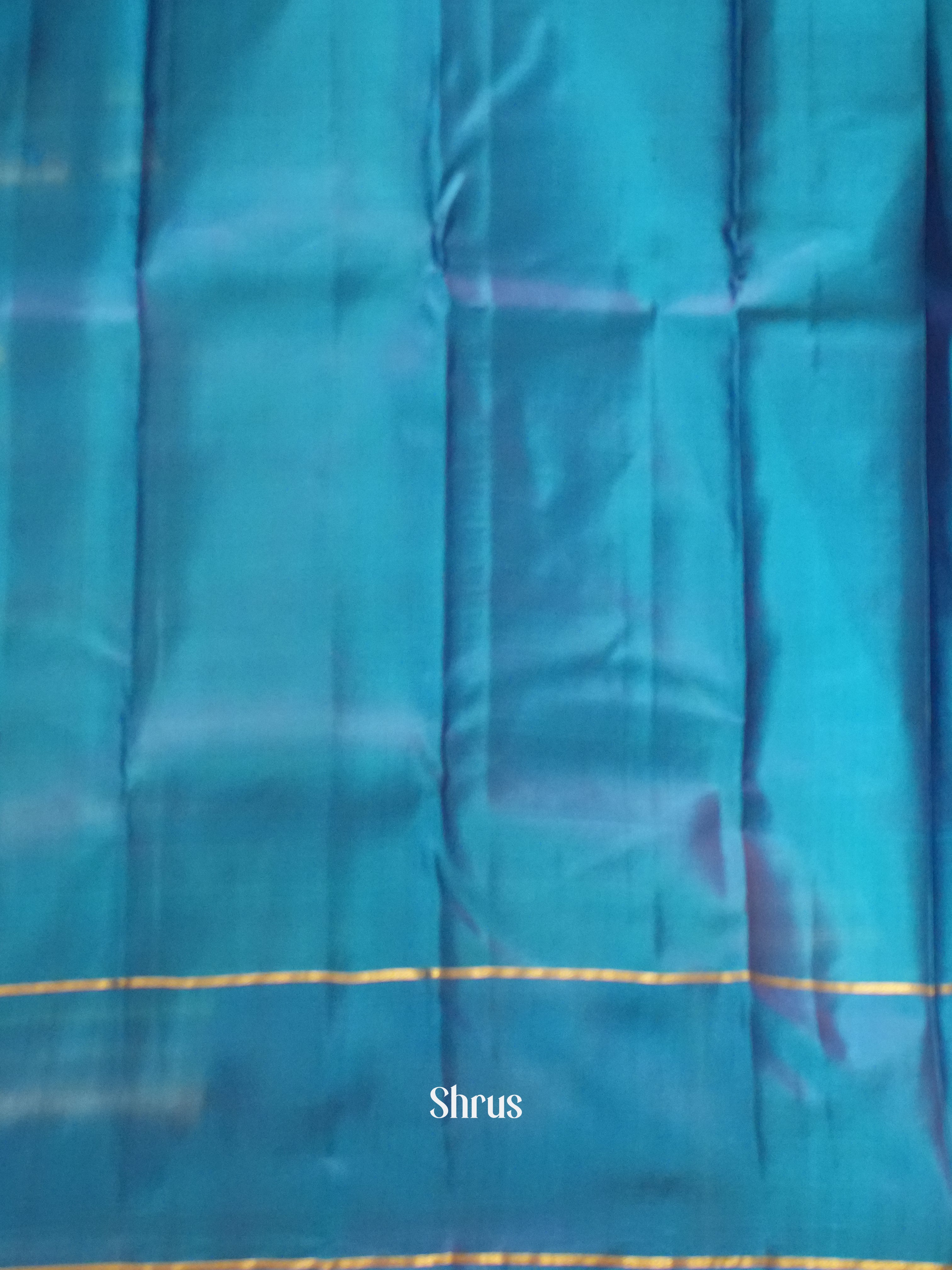 Purple & Blue - Kanchipuram Silk Saree - Shop on ShrusEternity.com