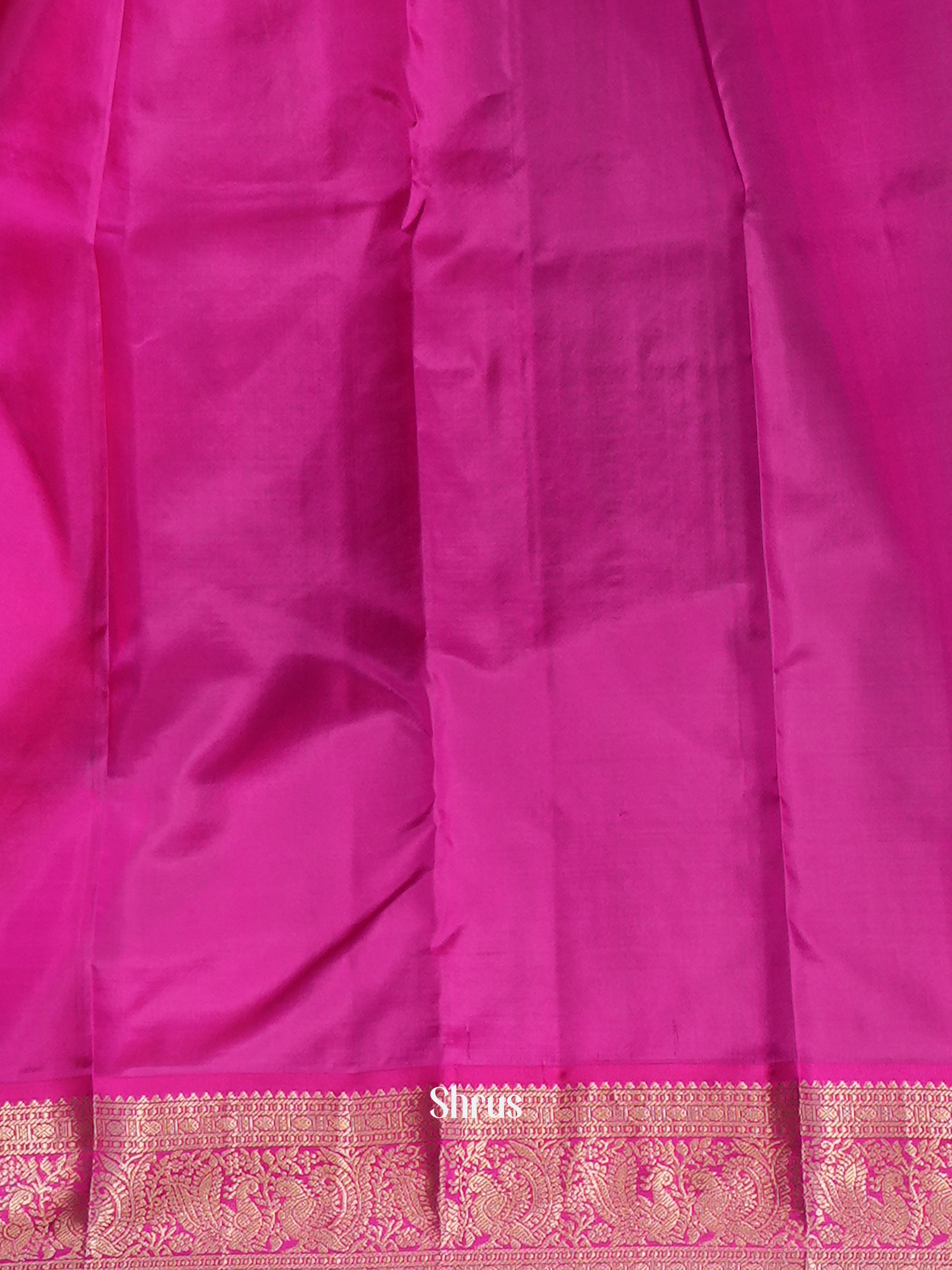 Blue & Pink- Korvai Kanchipuram silk Saree