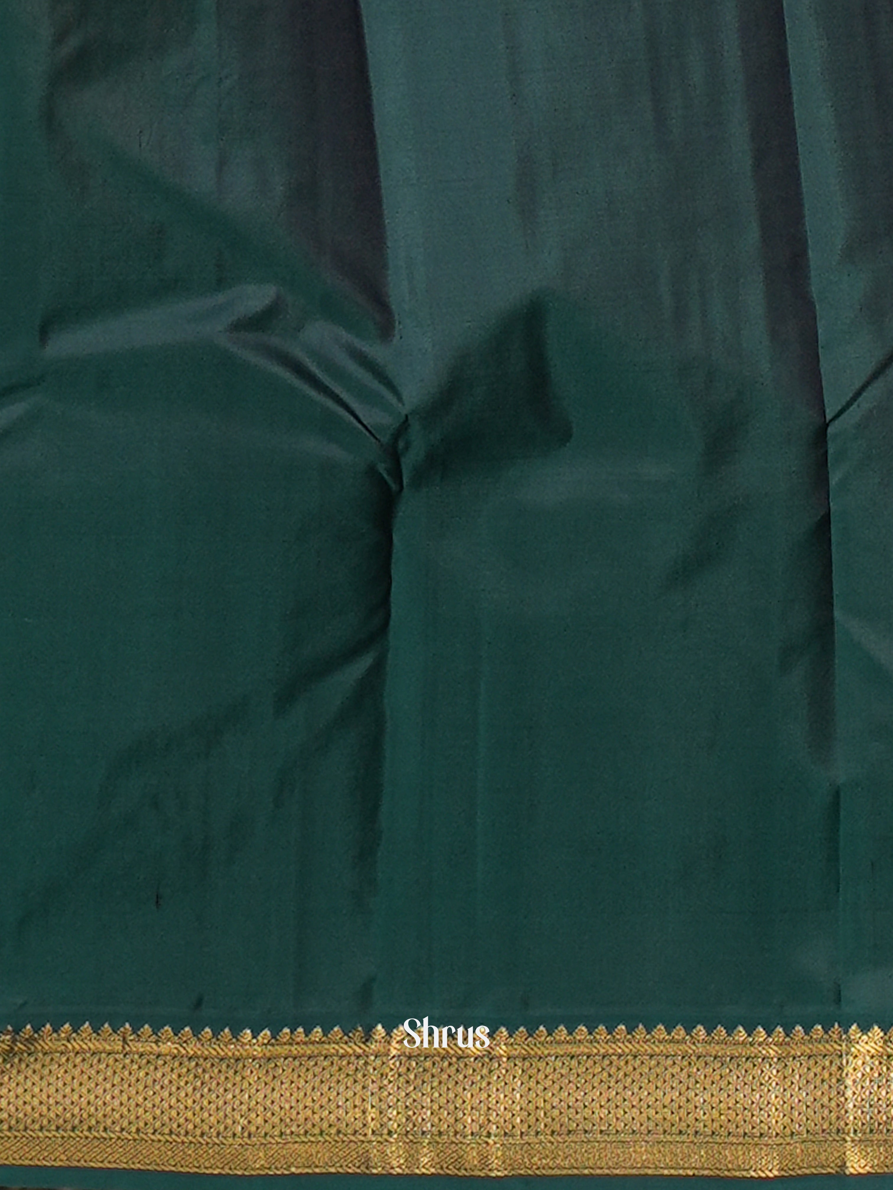 Teal Green & Green - Korvai Kanchipuram silk Saree