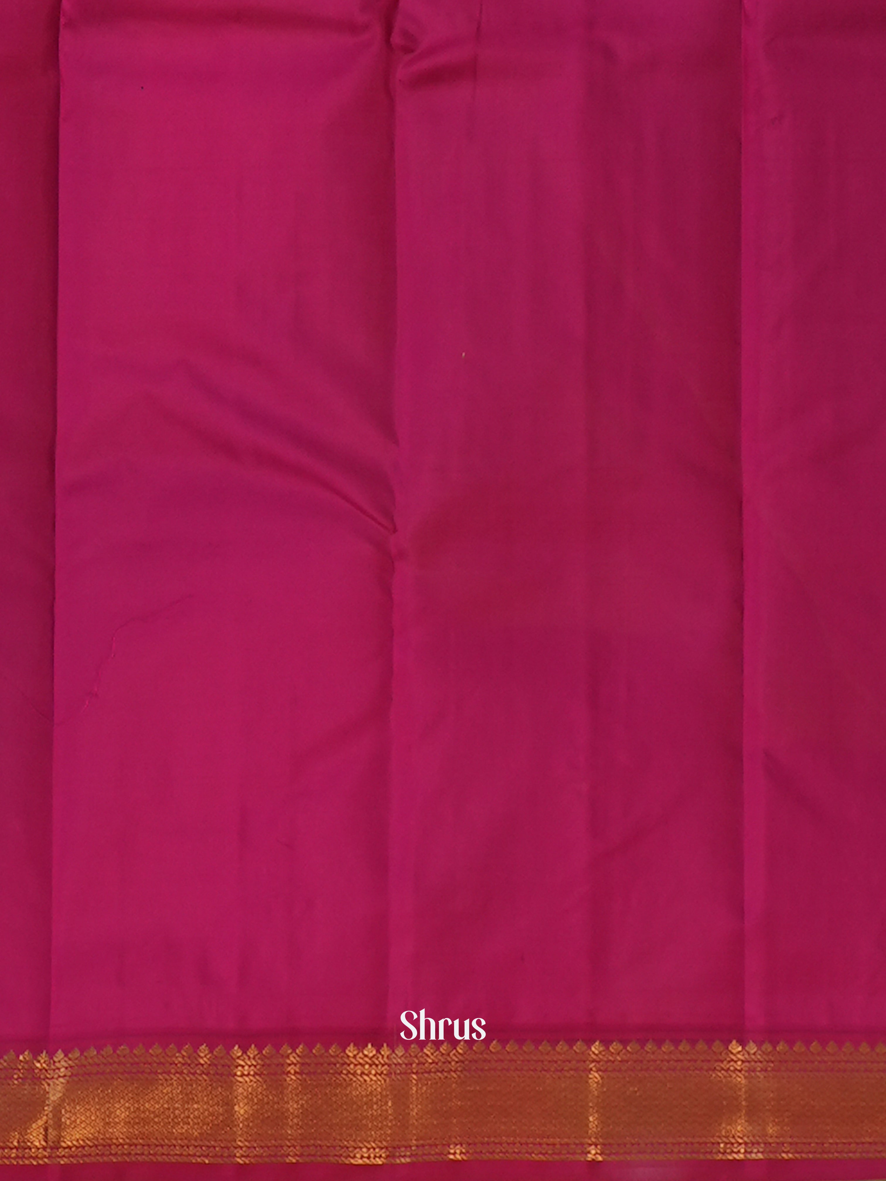 Green & Reddish Pink - Korvai Kanchipuram silk Saree