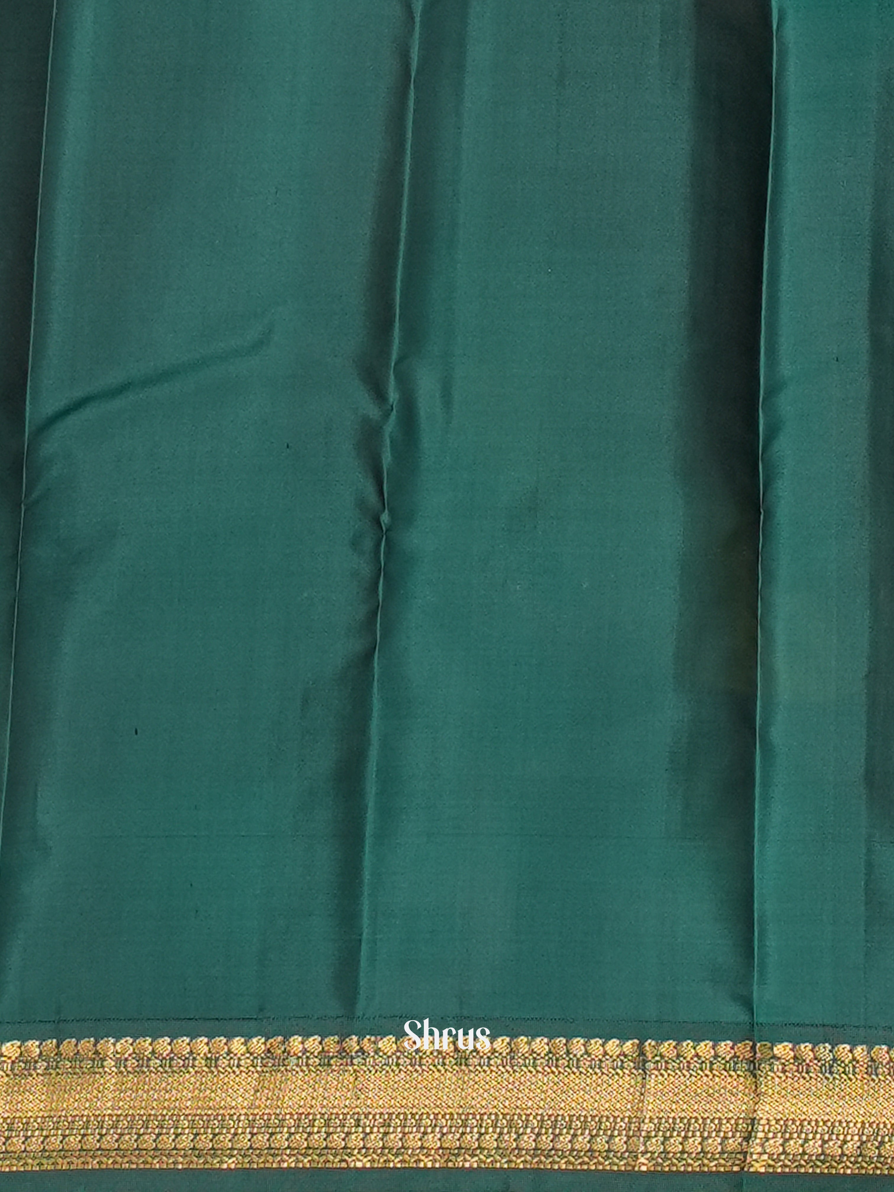 Mustardy Green & Green - Korvai Kanchipuram silk Saree