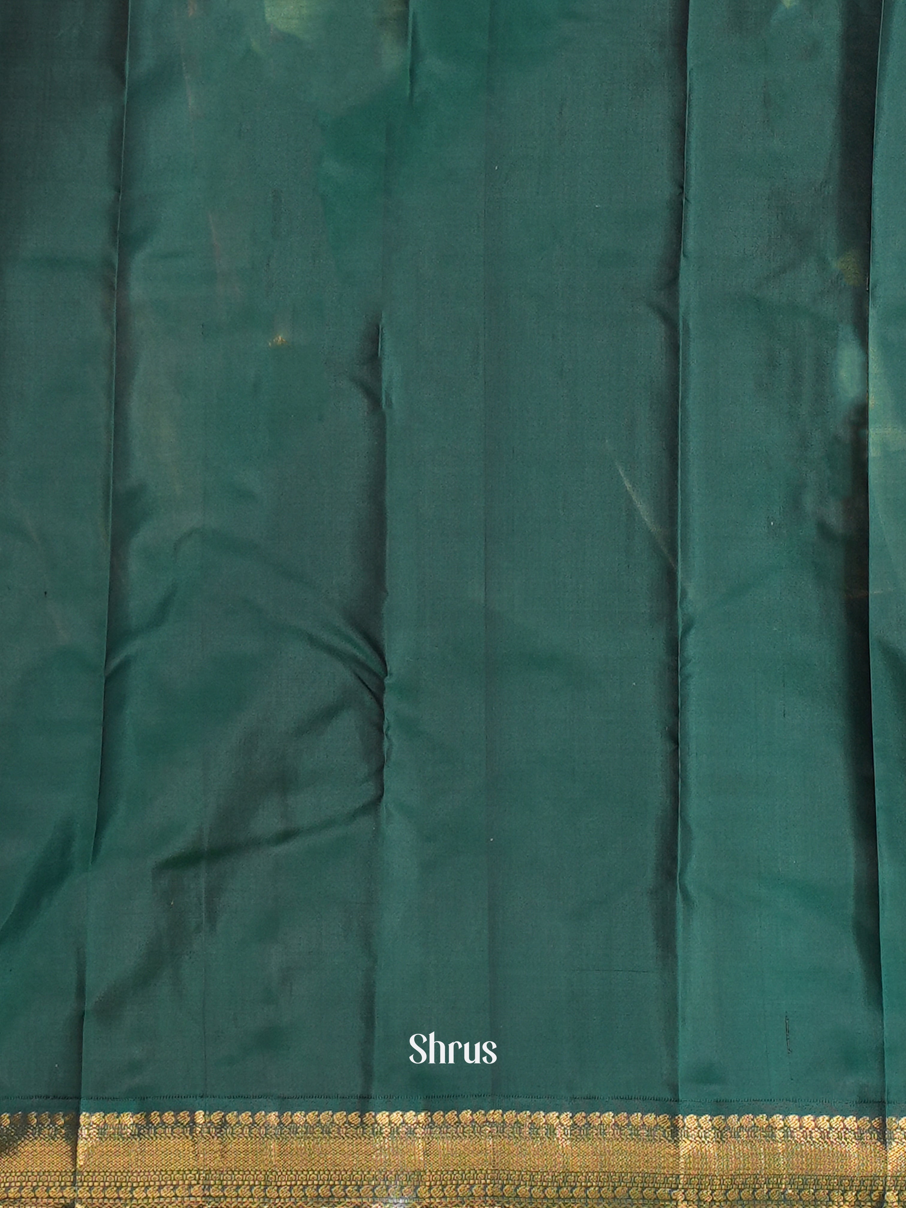 Teal Green & Green - Korvai Kanchipuram silk Saree