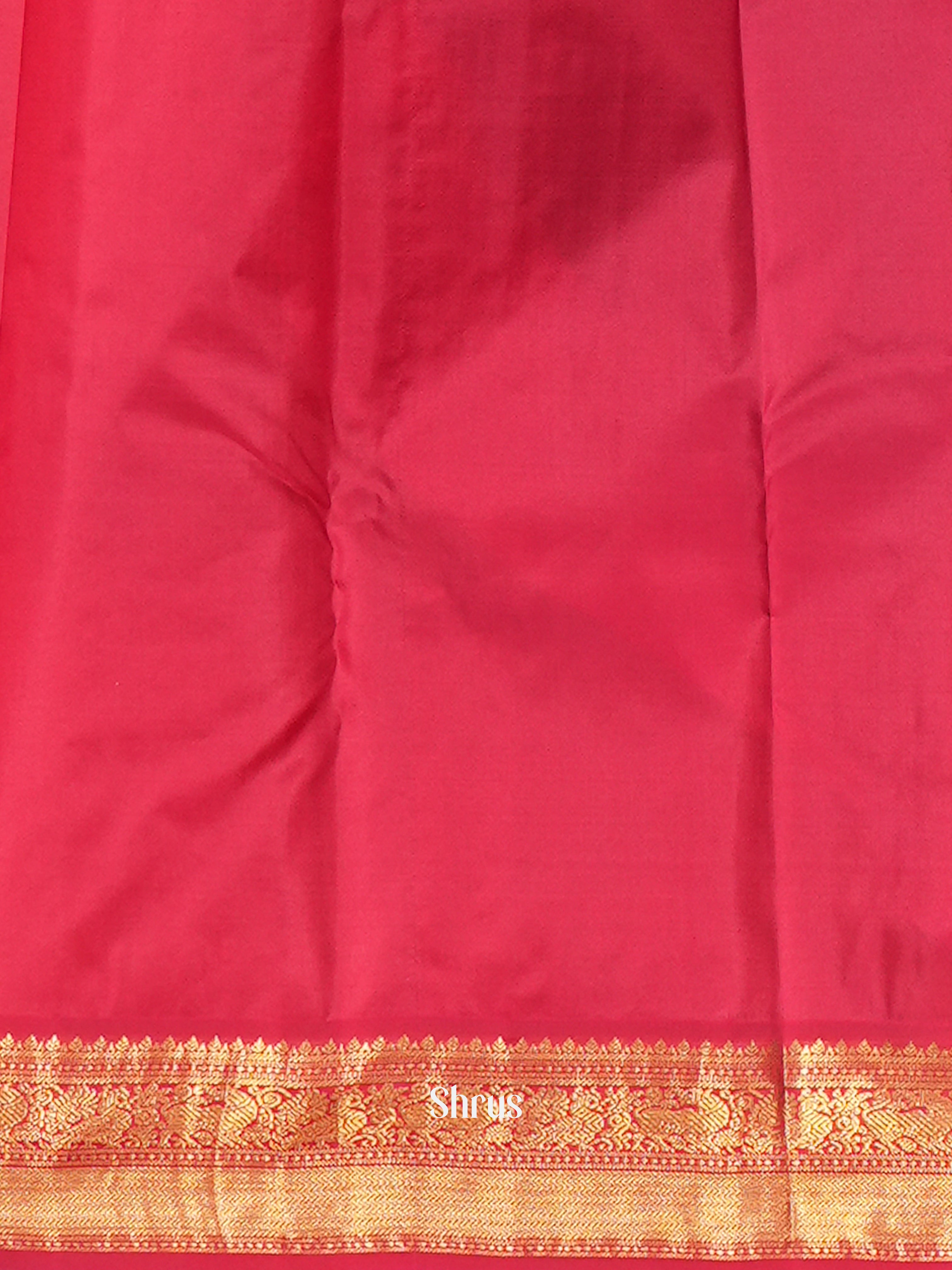 Green & Red - Korvai Kanchipuram silk