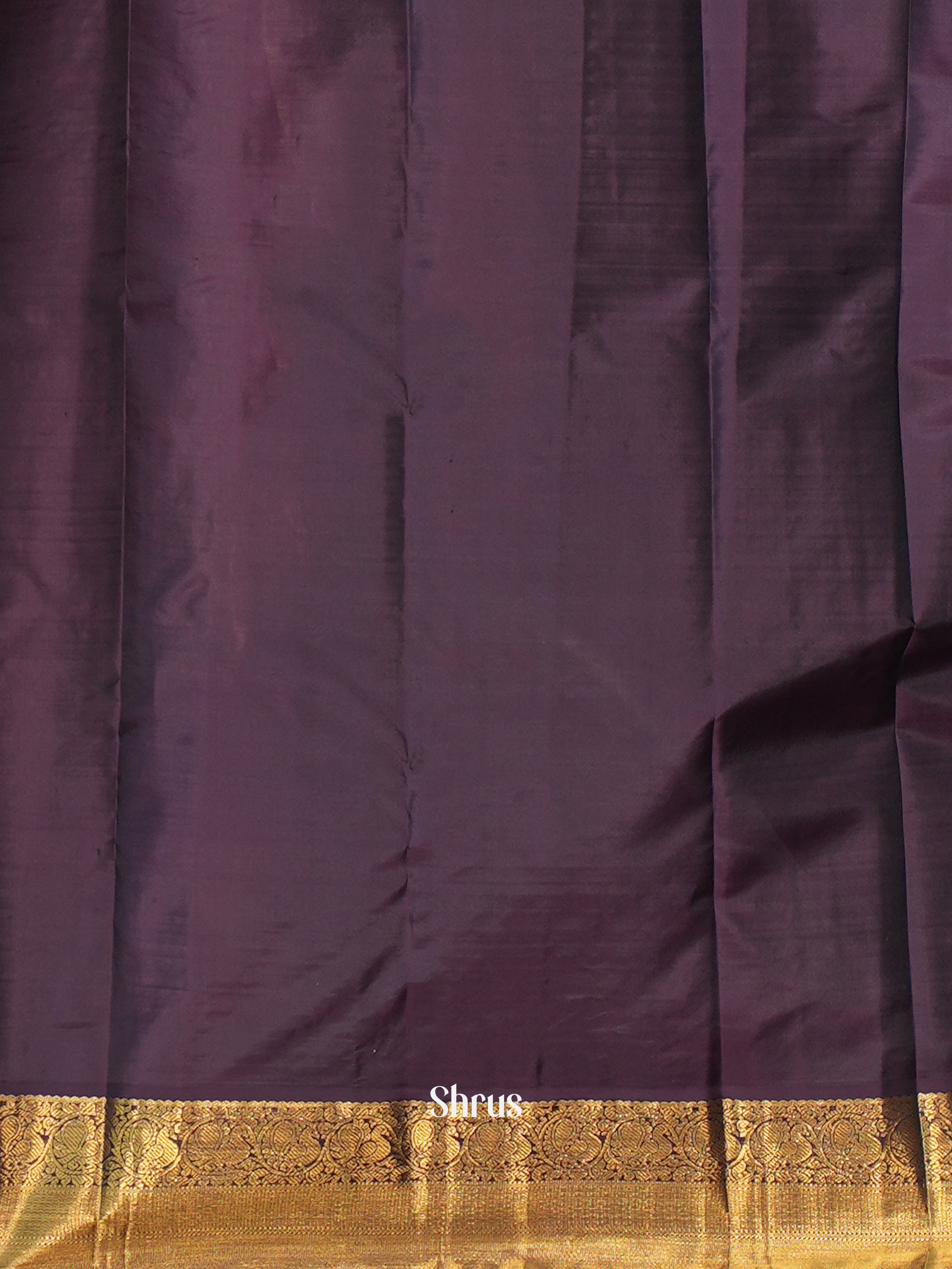 Dusty Pink &  Dark Brown - Korvai Kanchipuram silk