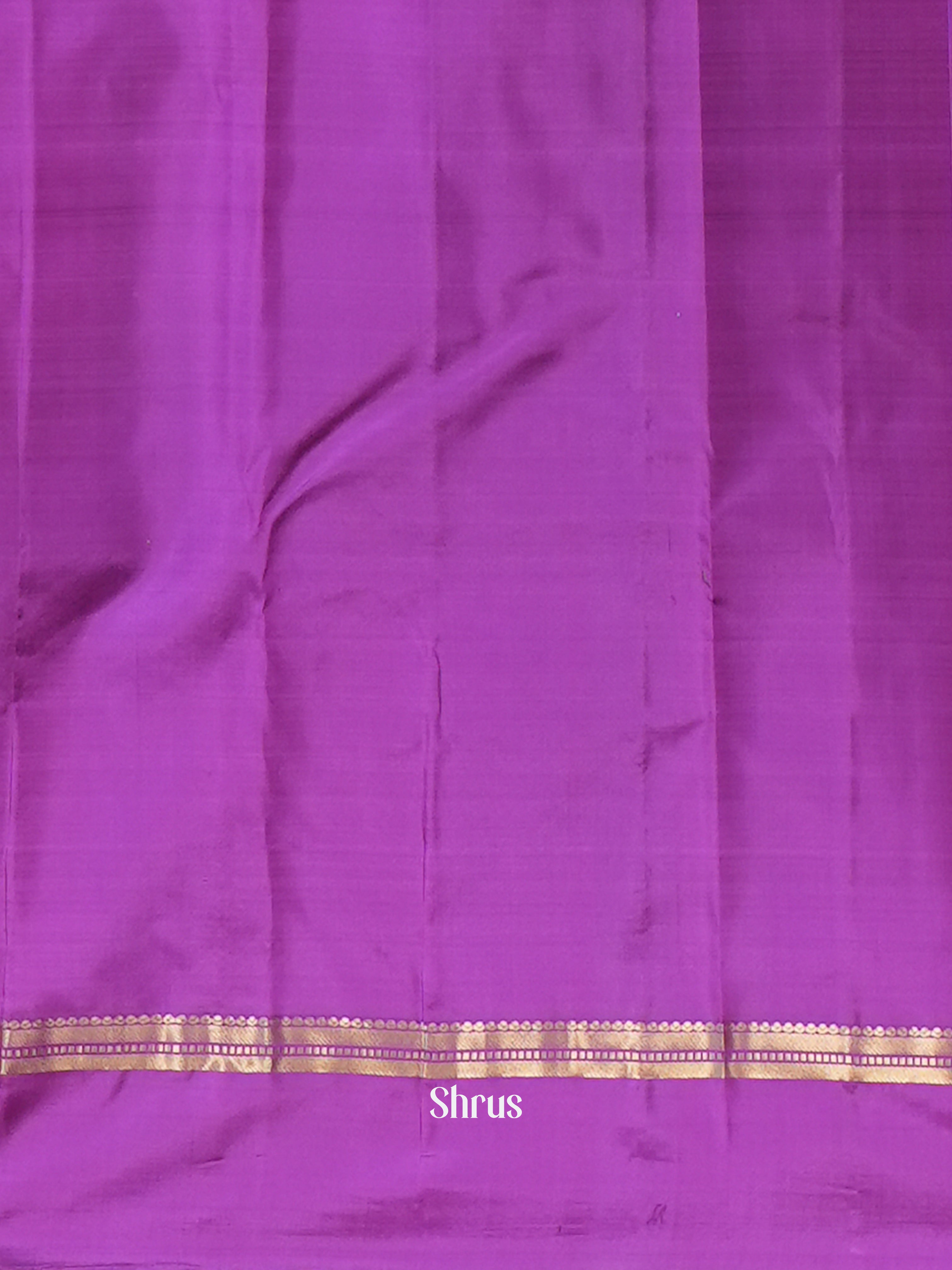 Double Shaded Purple & Purple  - Kanchipuram silk