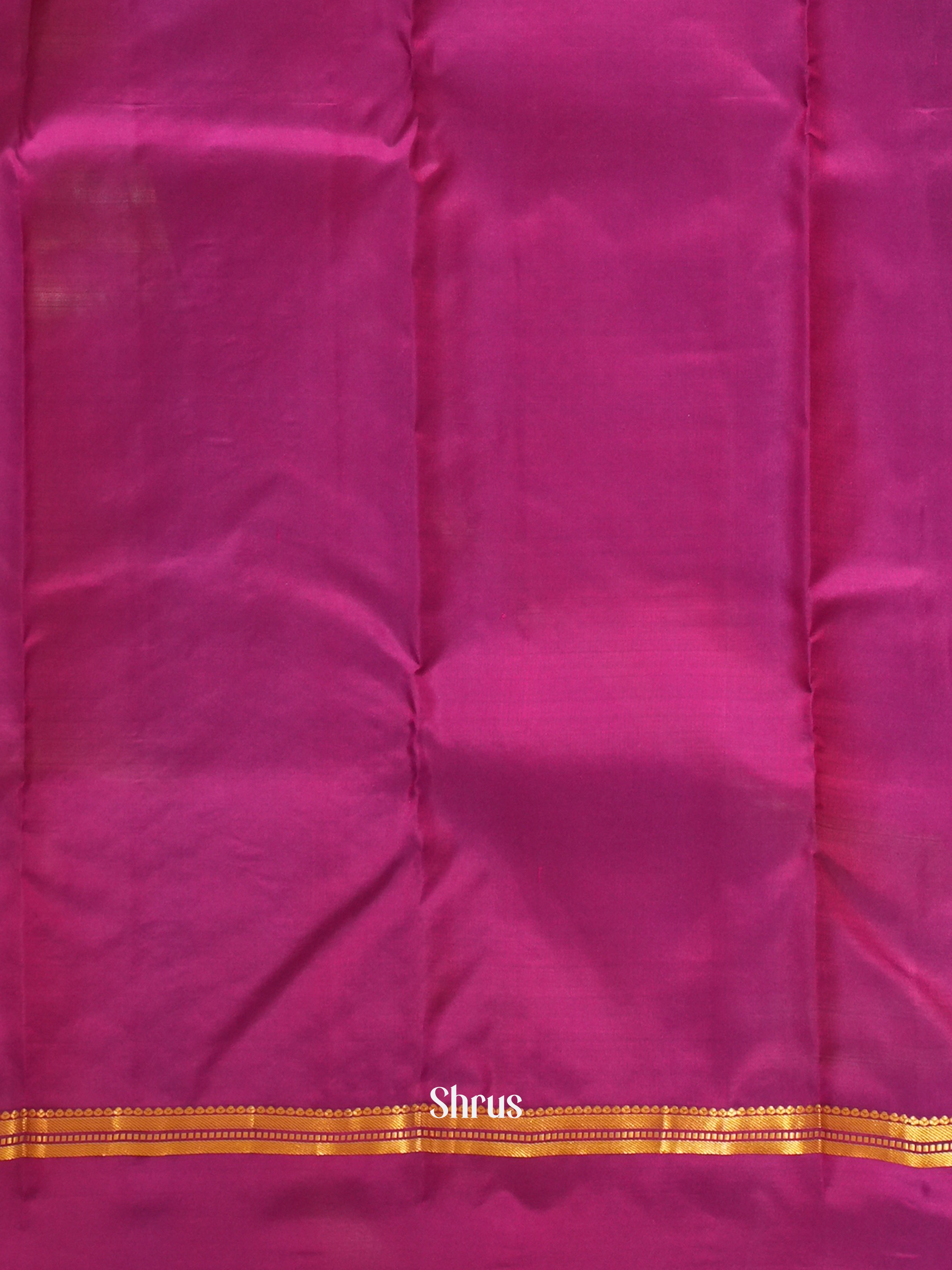 Orange & Purple  - Kanchipuram silk Saree