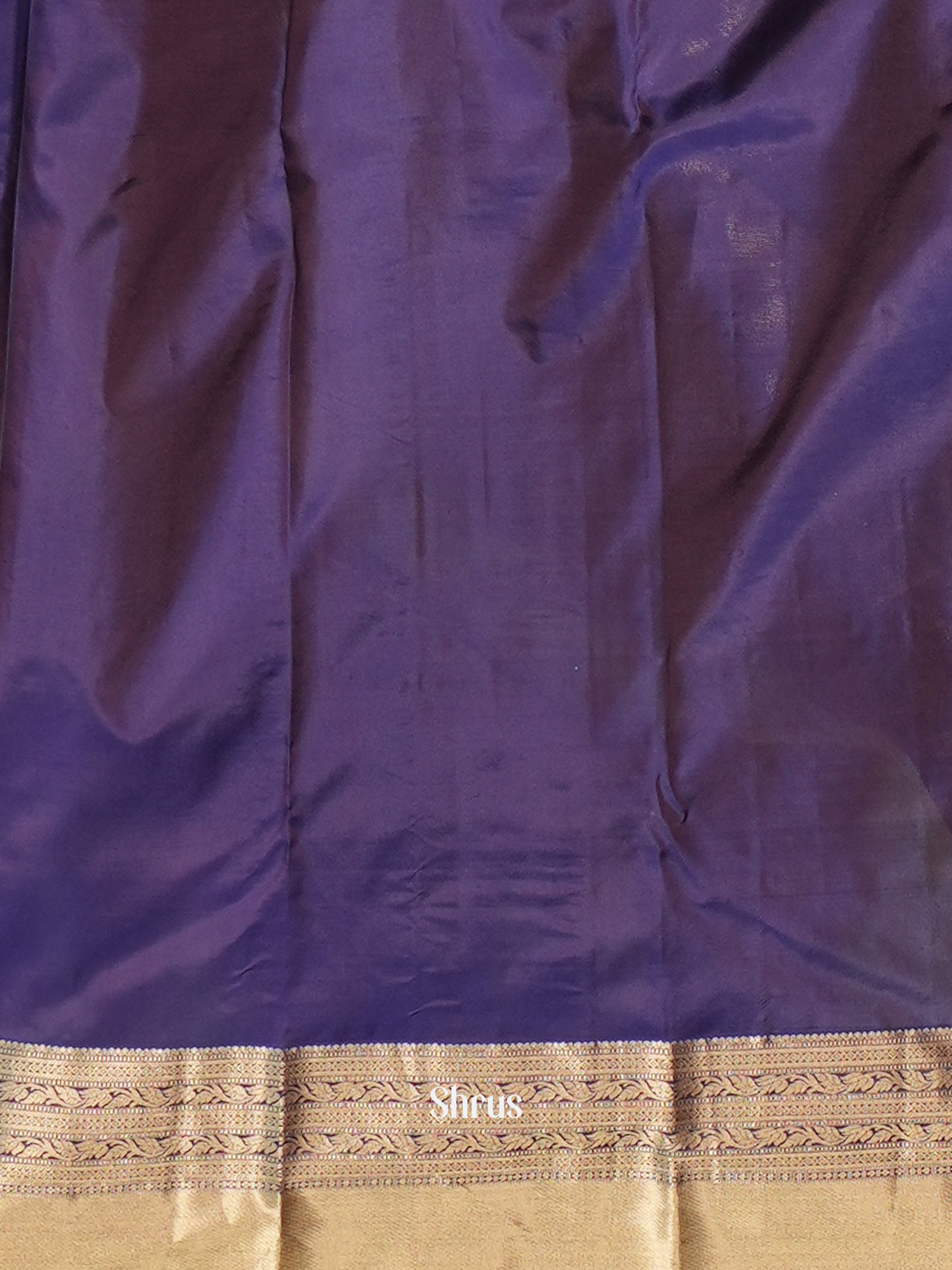 Brown & Violet - Kanchipuram silk