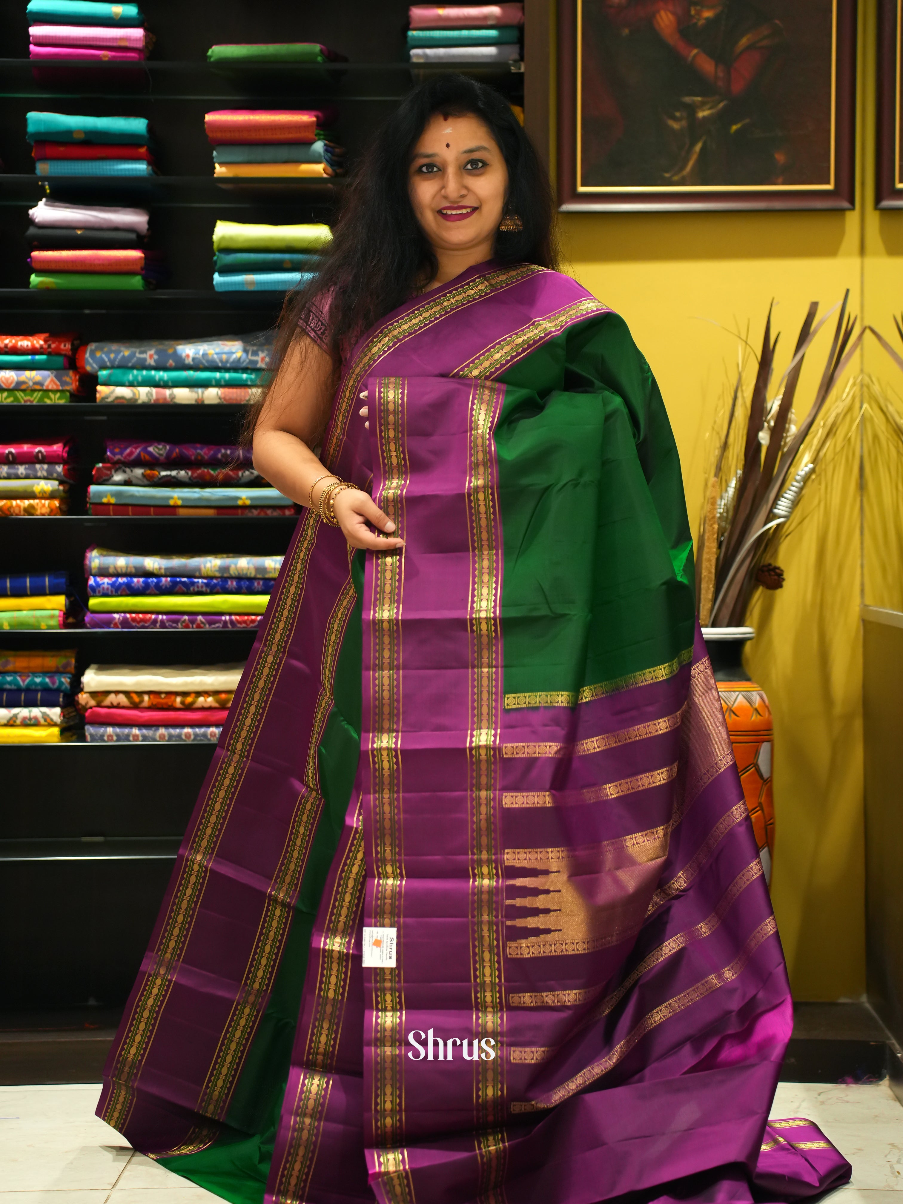 Green & Purple- Kanchipuram silk Saree