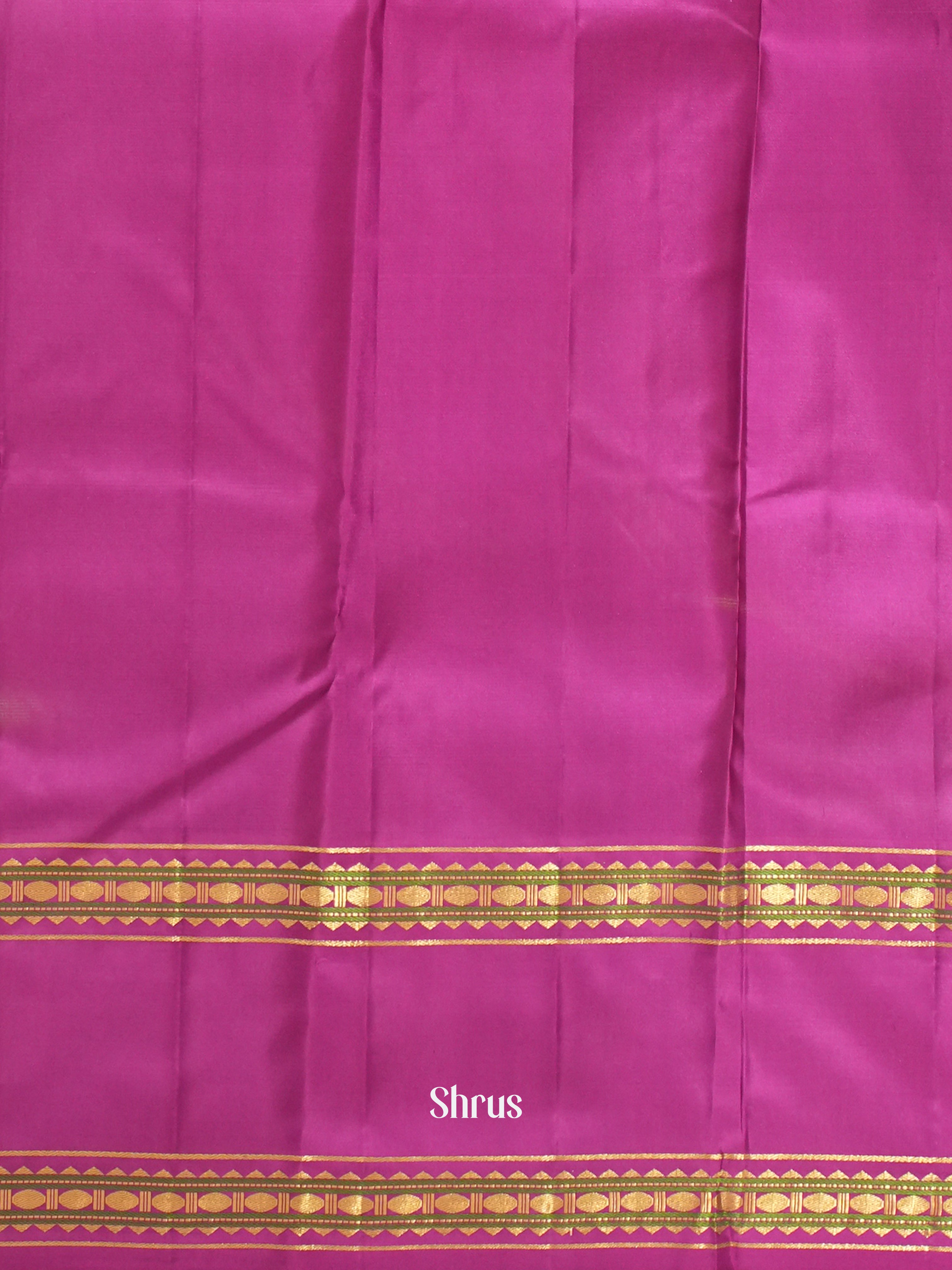 Mustard & Majenta - Kanchipuram silk Saree