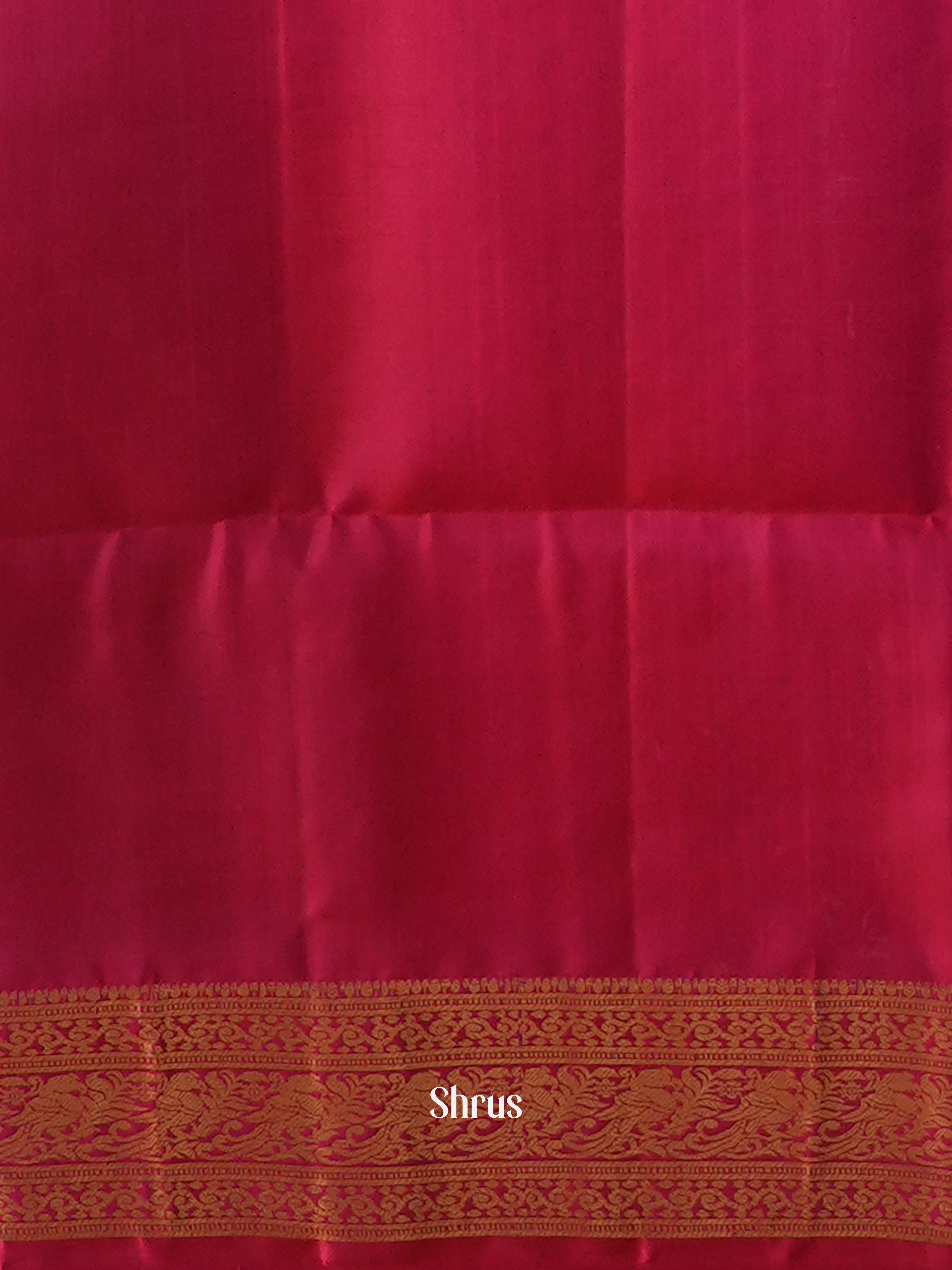 Grey & Pink - Soft Silk Saree