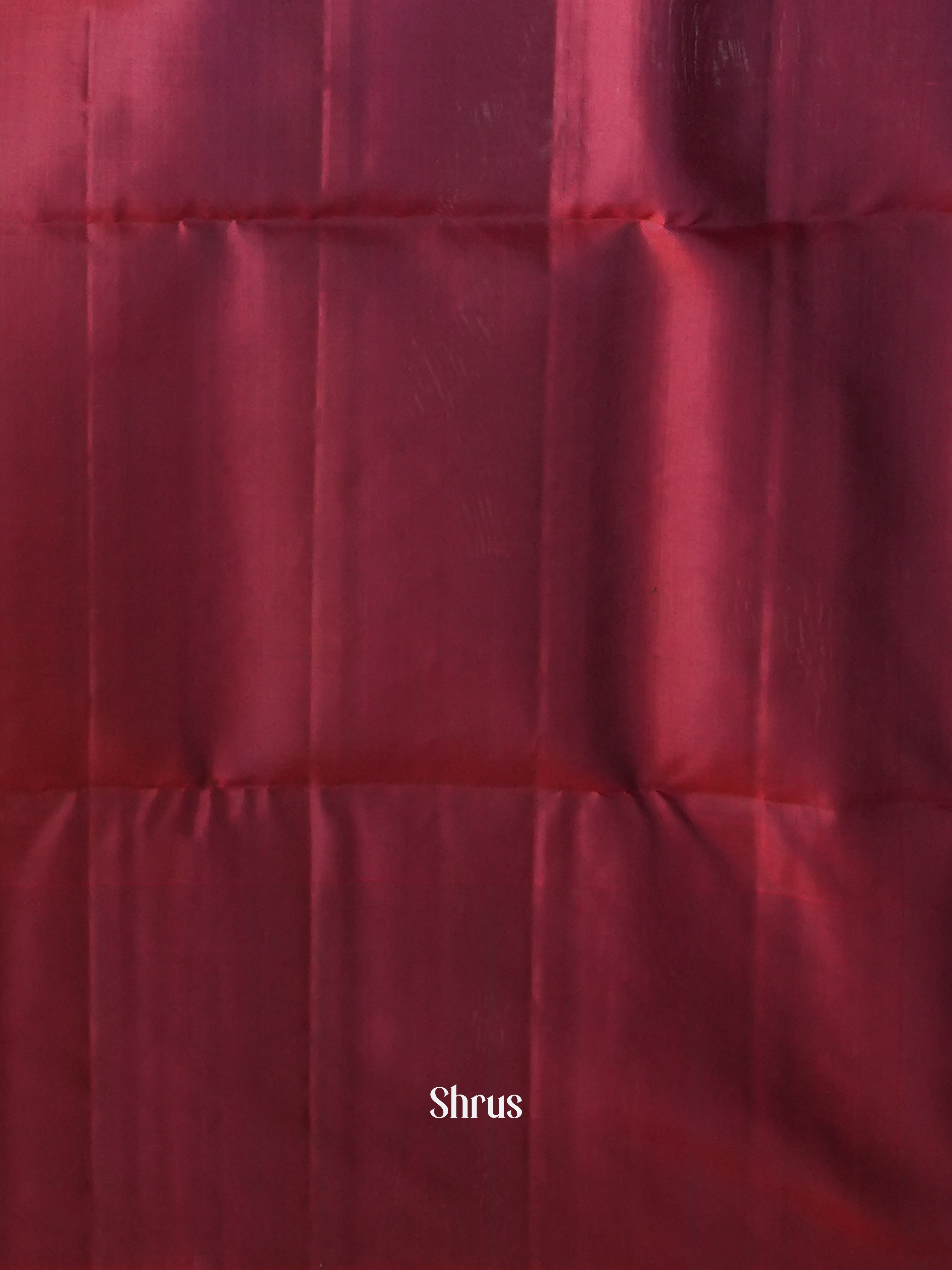 Dusty Brown & Maroon - Soft Silk Saree