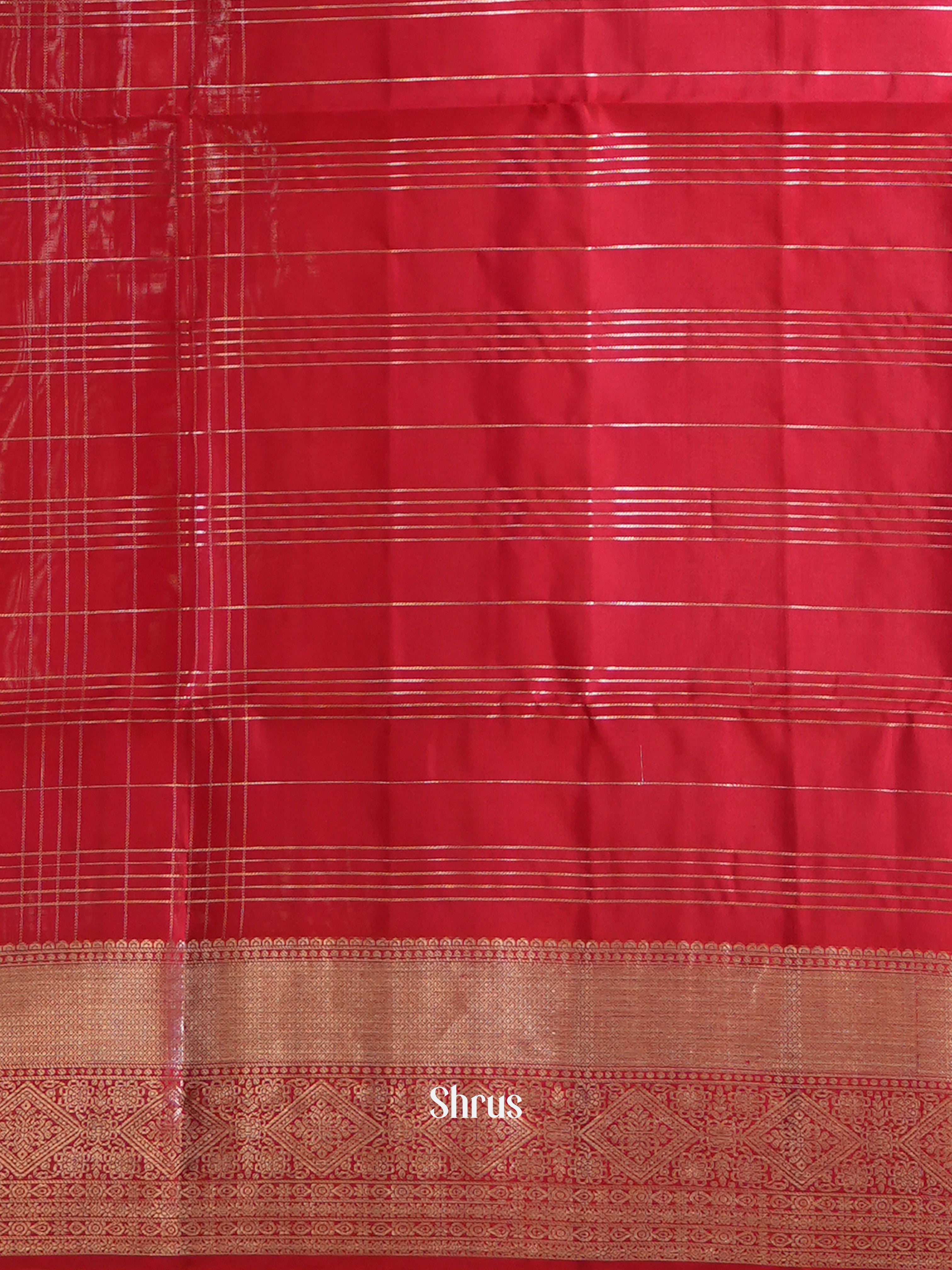 Red(Single Tone) - Soft Silk Saree