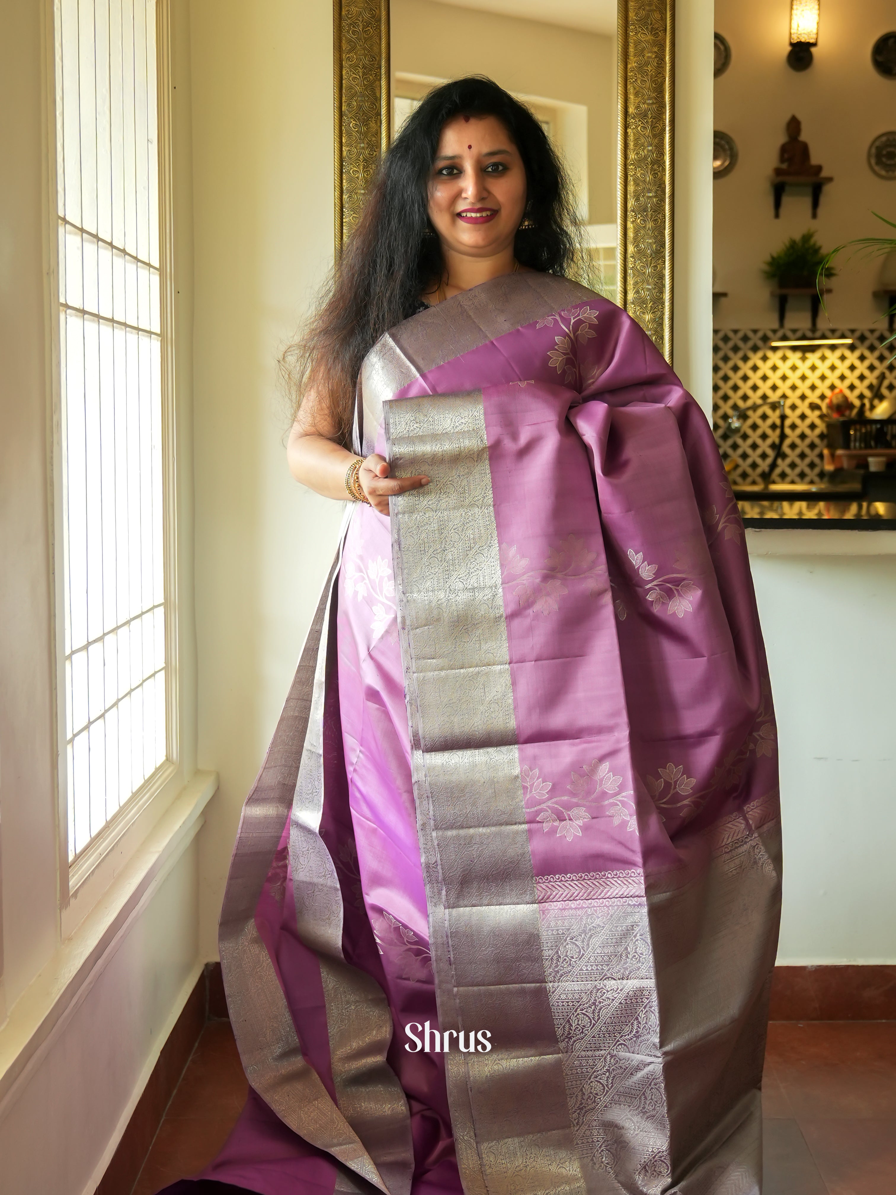 Purple & Mild Lavender- Soft Silk Saree