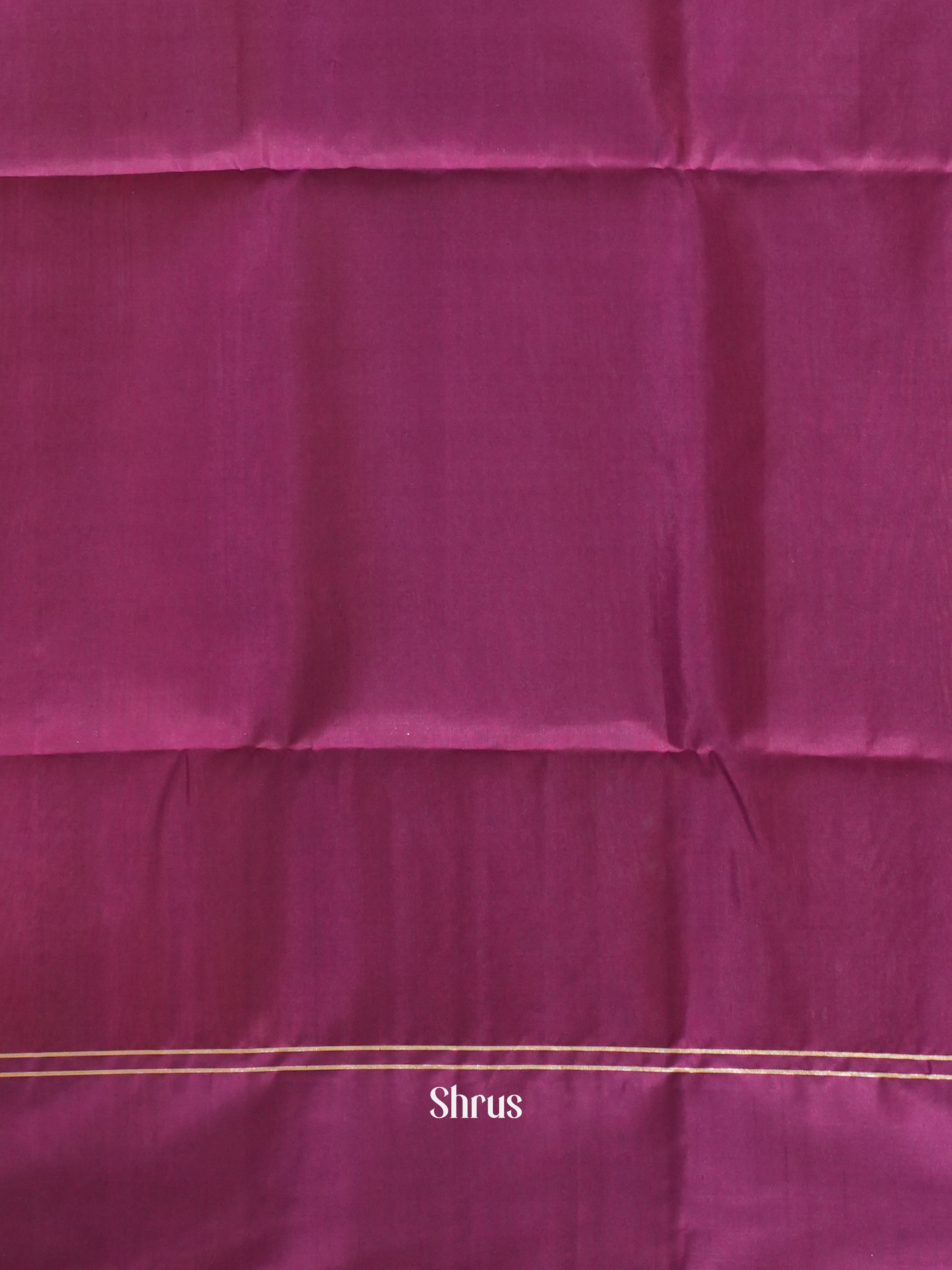 Brick Orange & Purple - Soft Silk Saree