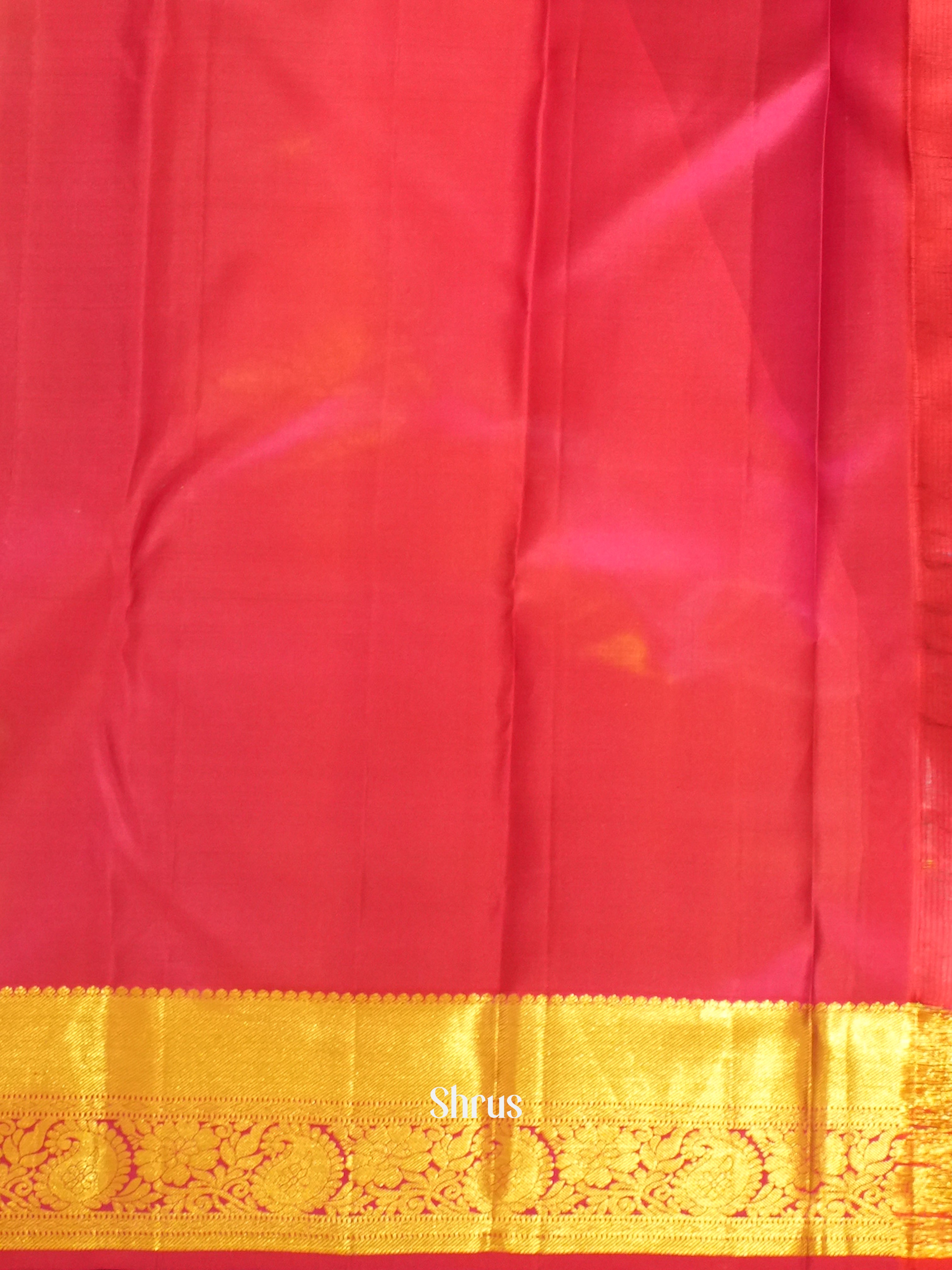 Baby Pink & Pink - Korvai Kanchipuram silk Saree