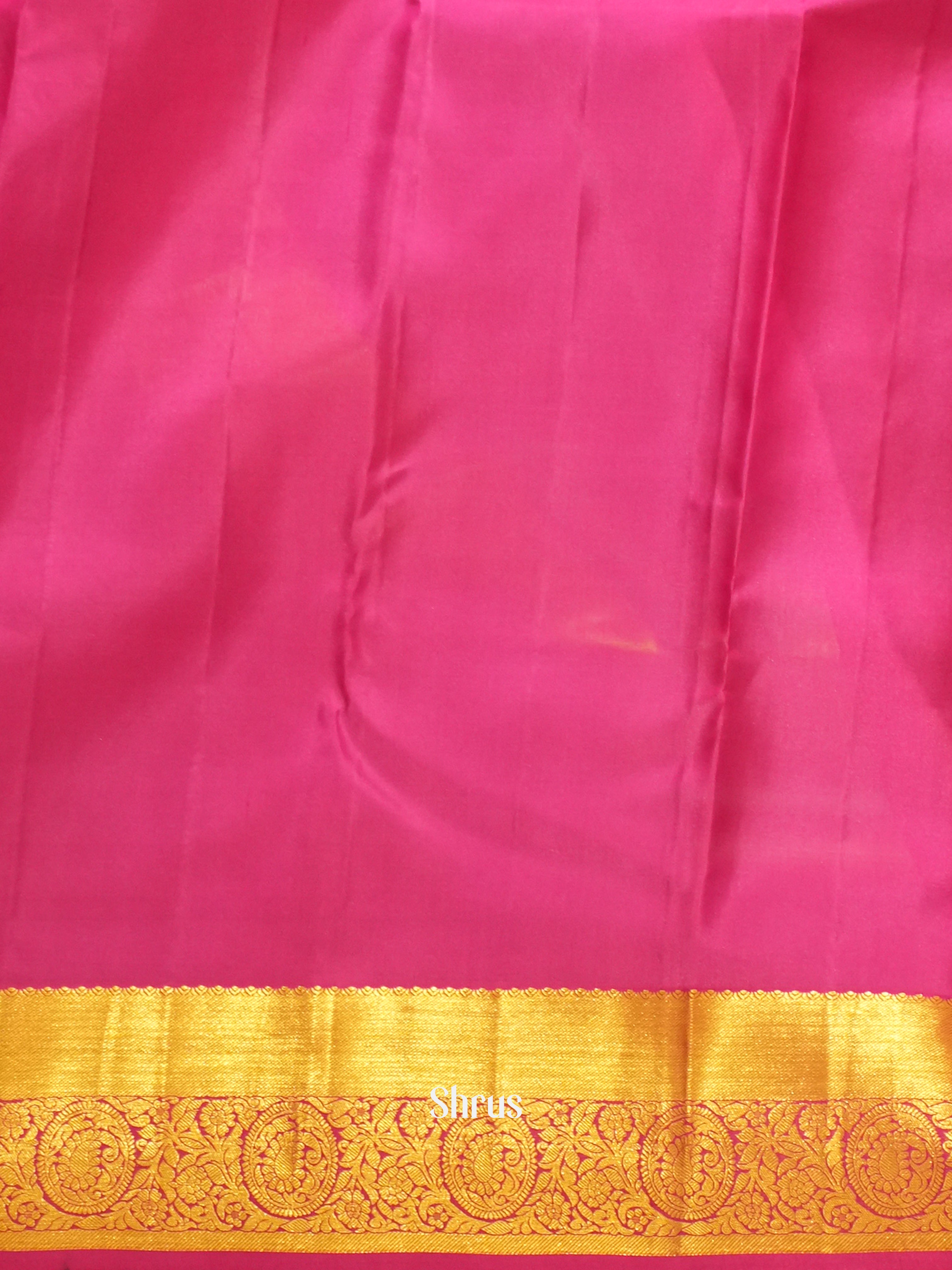 Blue & Pink - Korvai Kanchipuram silk Saree