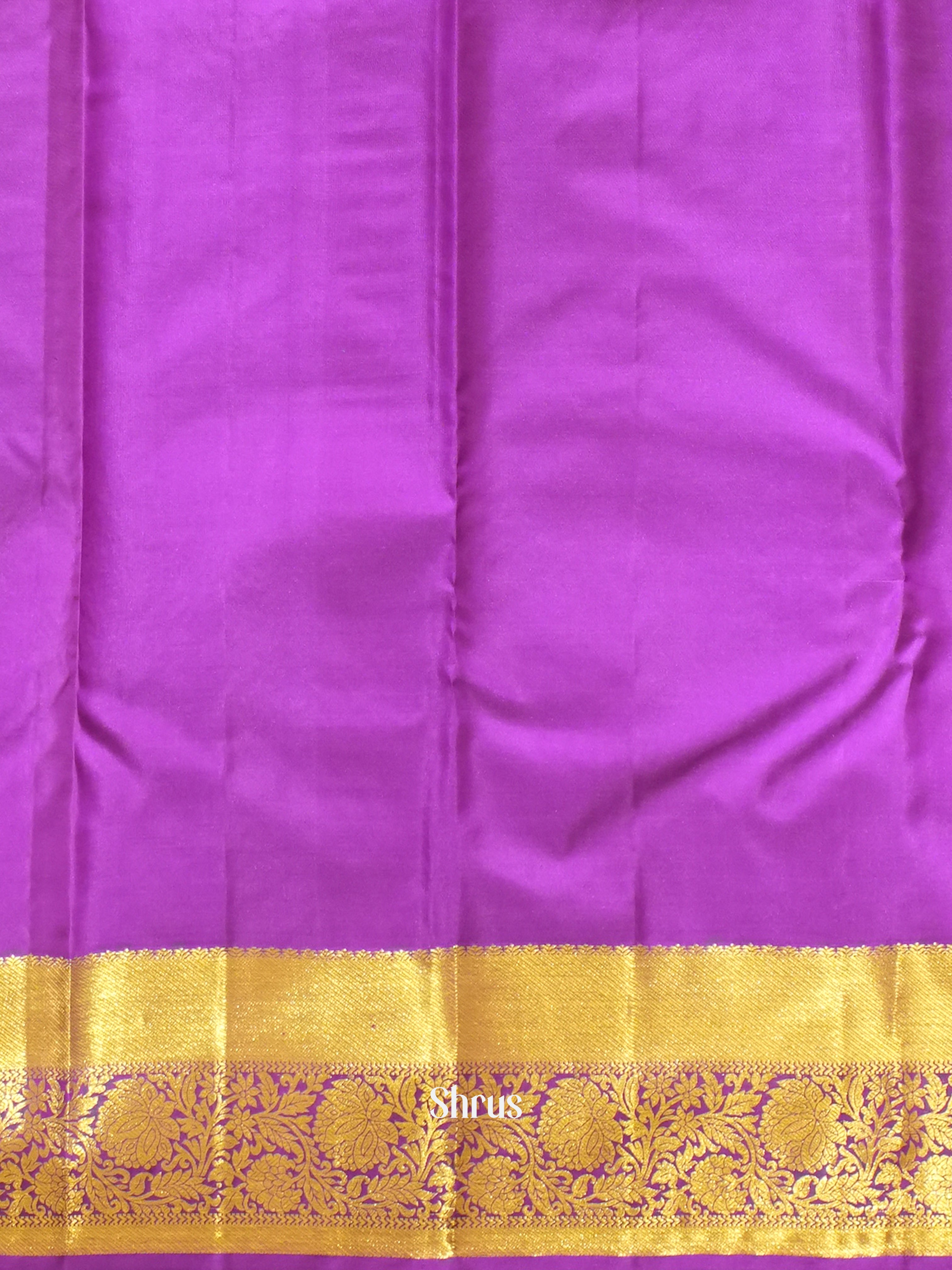 Green & Purple  - Kanchipuram silk Saree