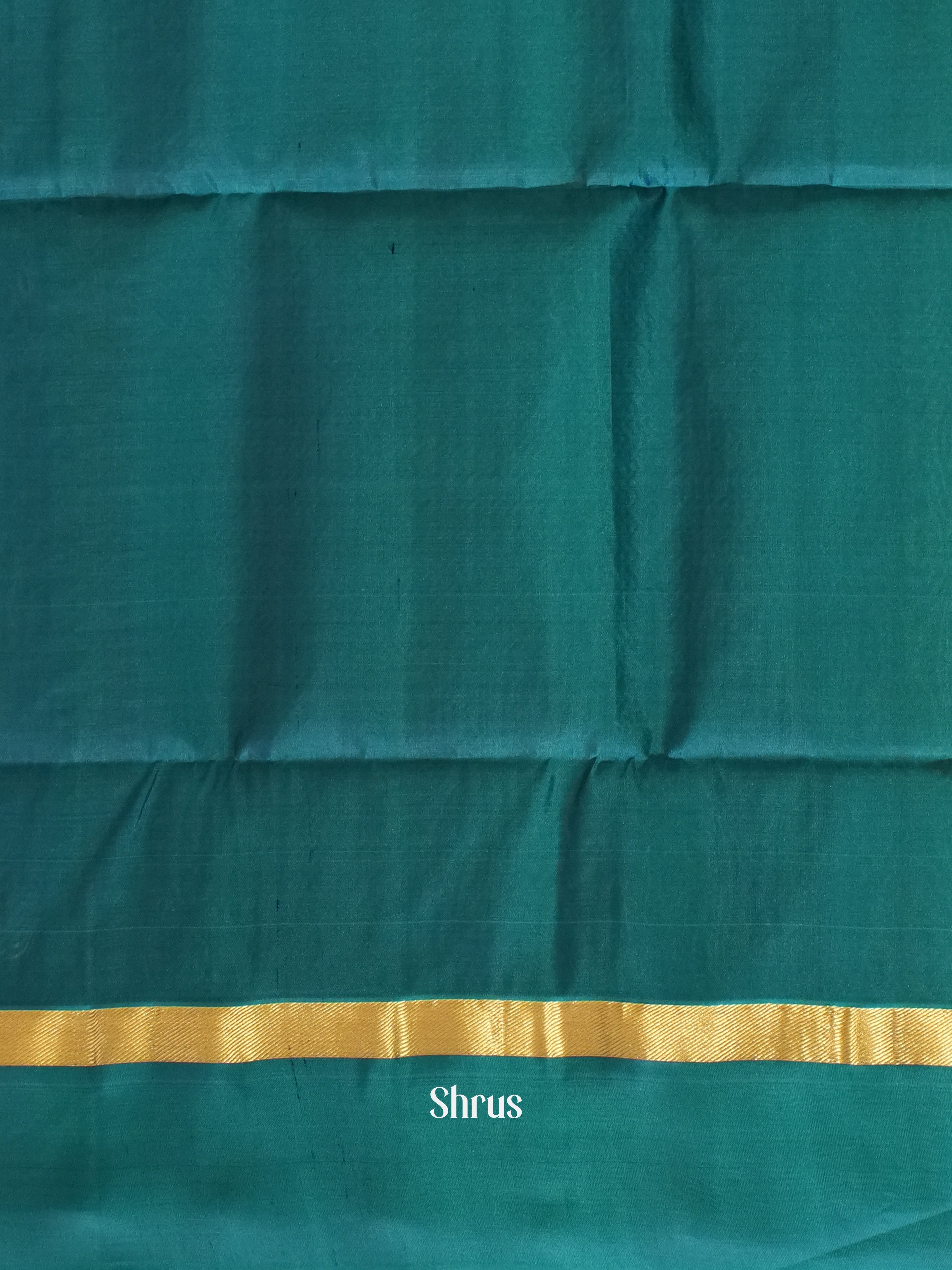 Blue & Teal Blue - Soft Silk Saree