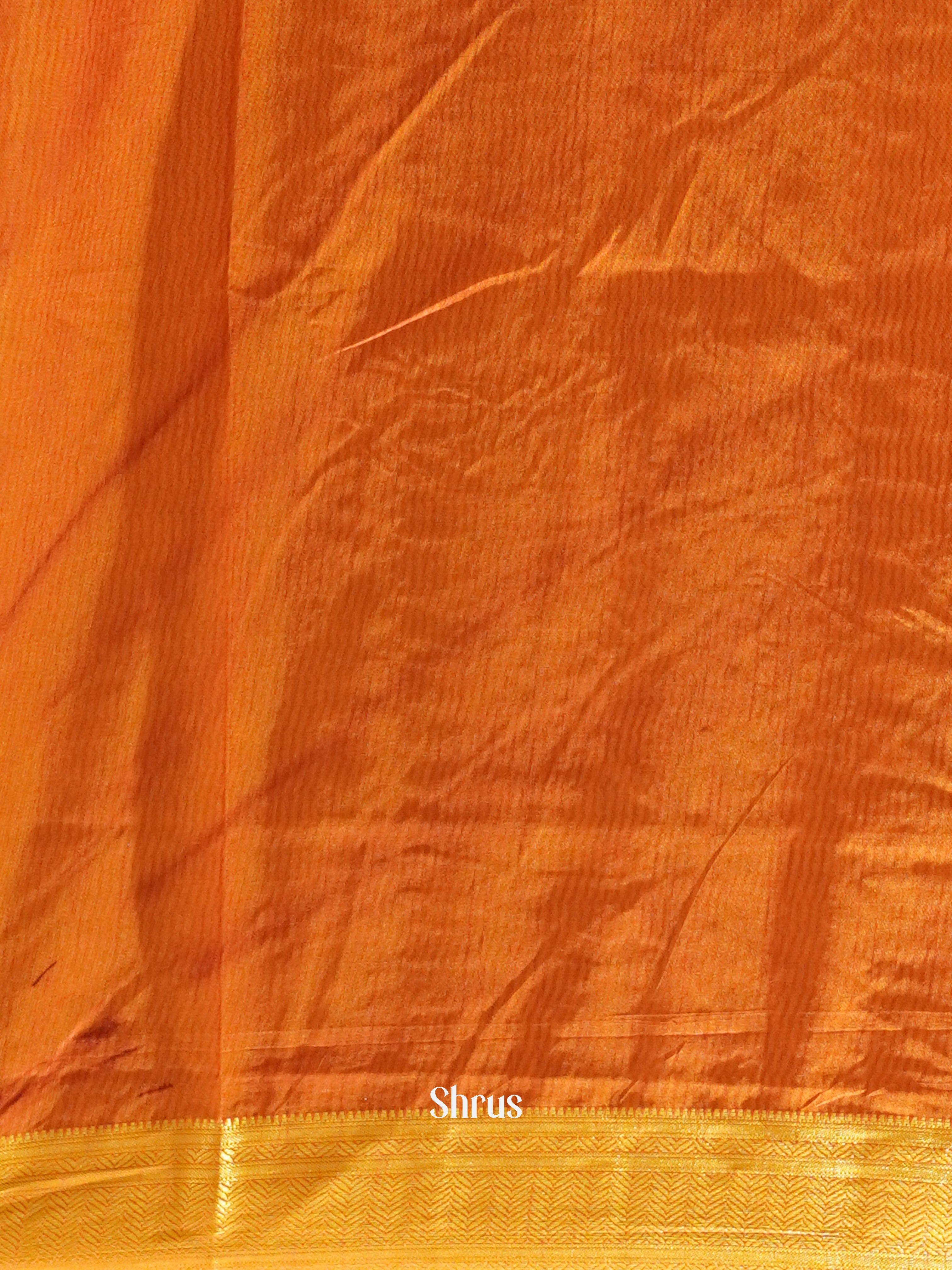 Brown & Orange - Semi Patola Saree