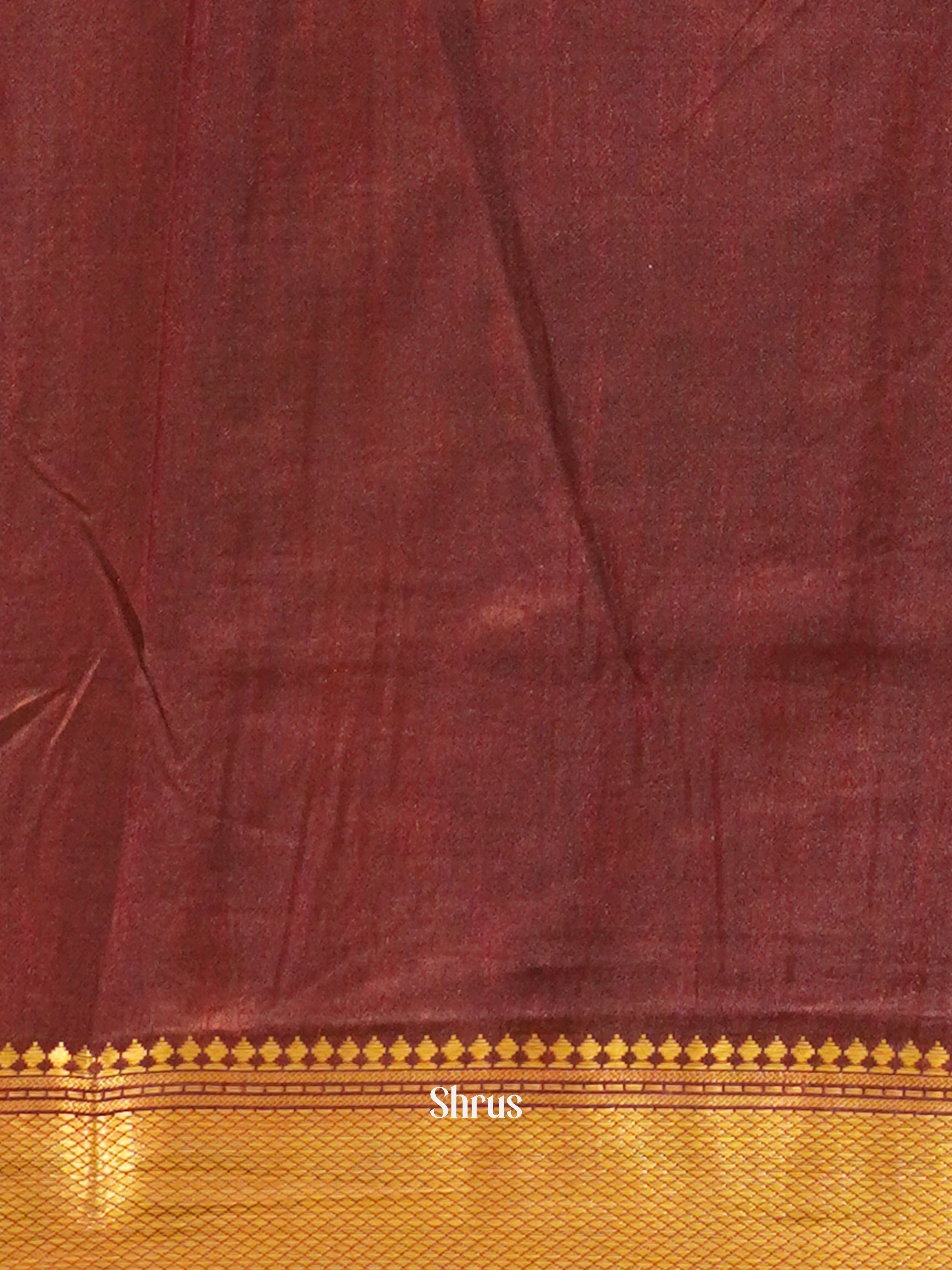 Black & Maroon - Semi Patola Saree