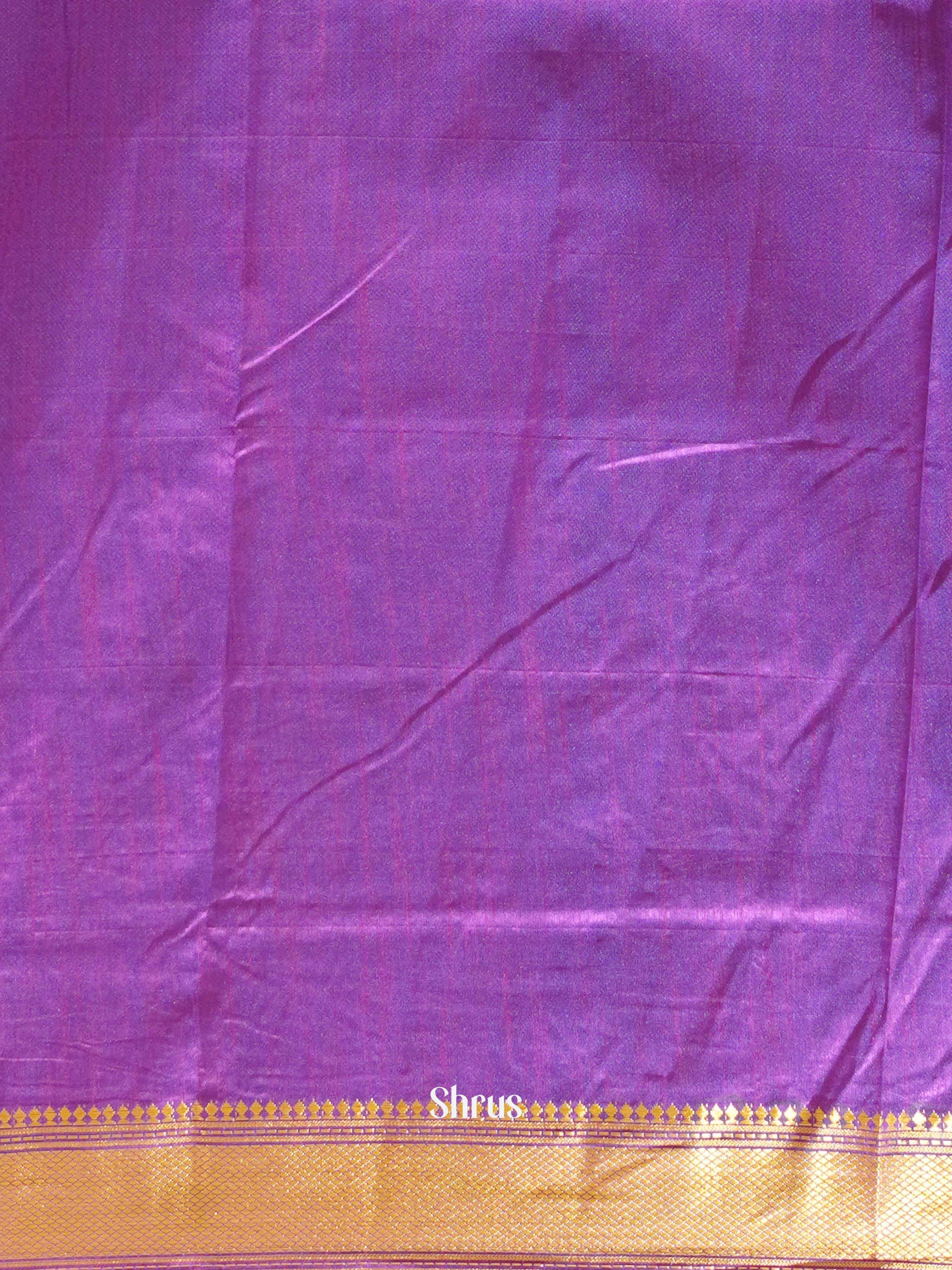 Blue & Pink - Semi Patola Saree