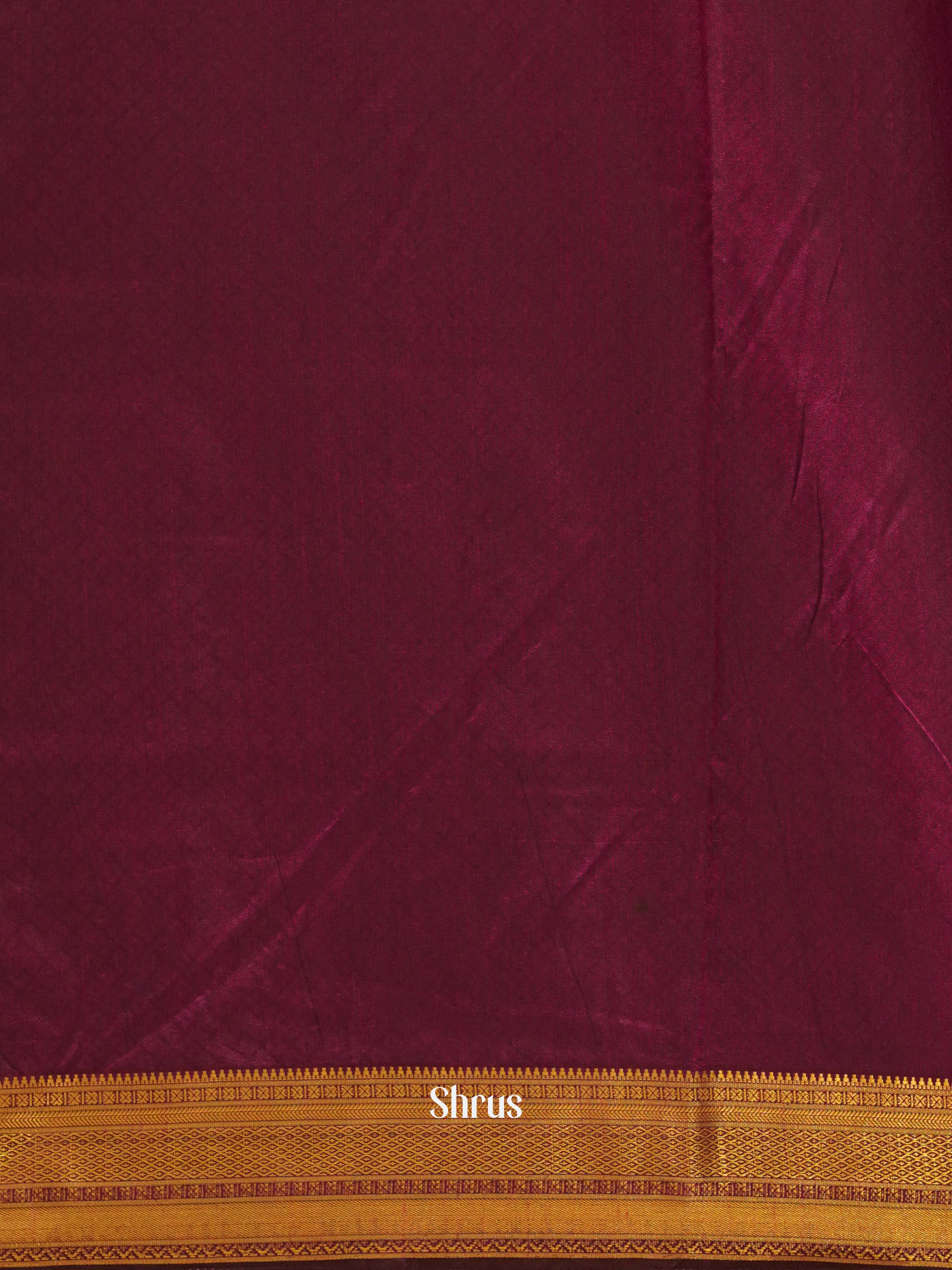 Brown & Majenta - Semi Patola Saree