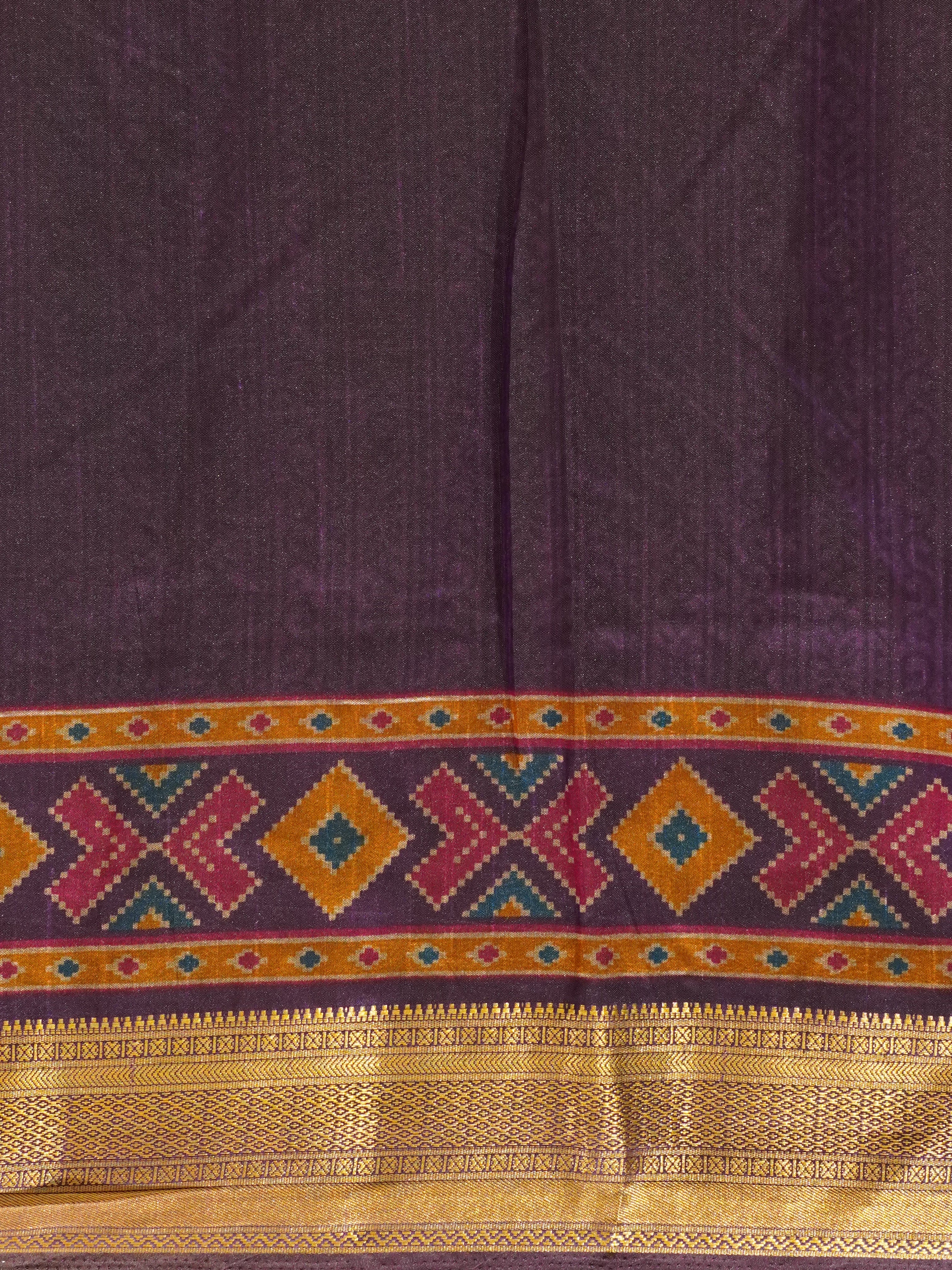 Blue & Violet - Semi Patola Saree