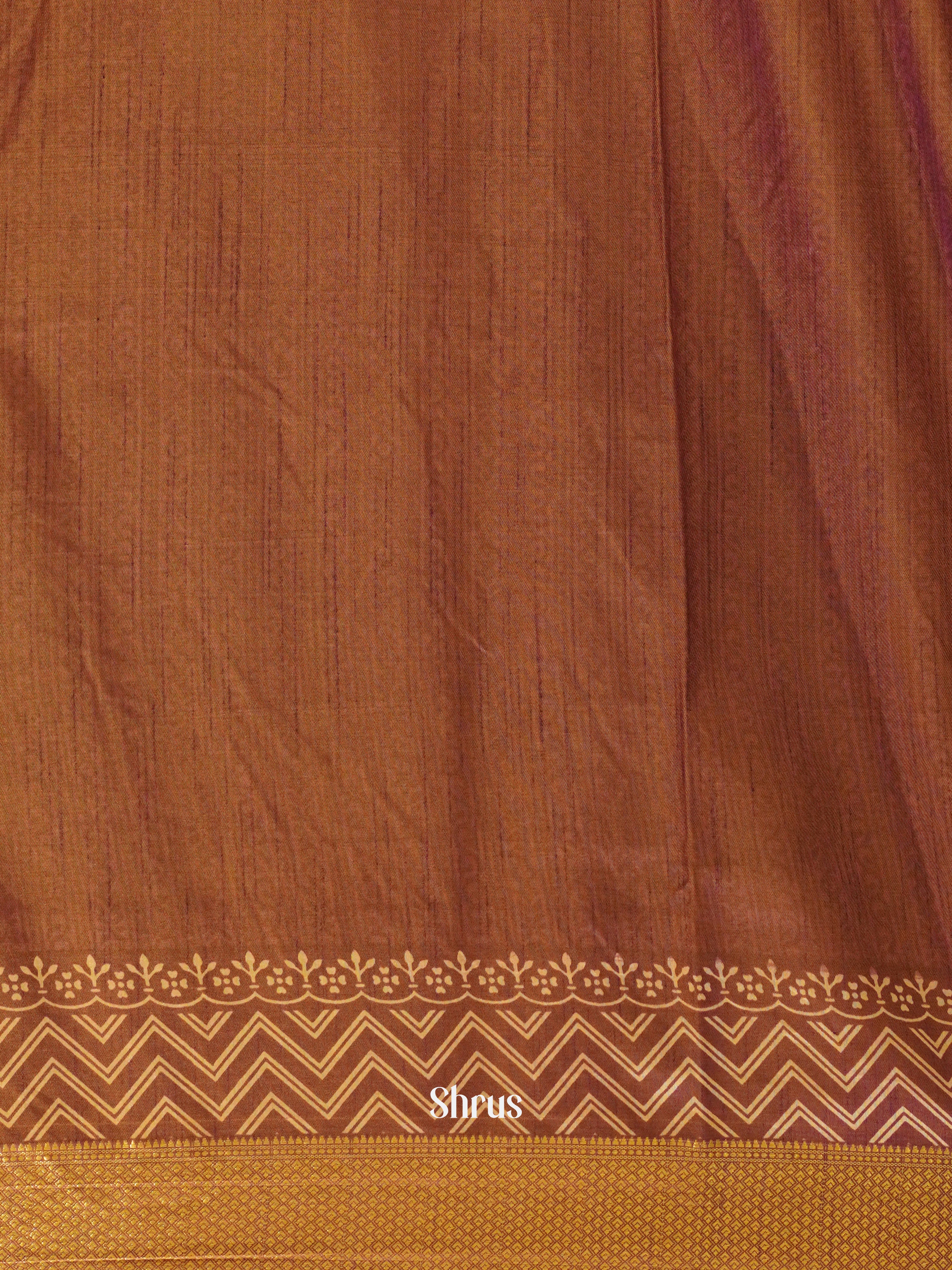 Green & Brown - Semi Patola Saree