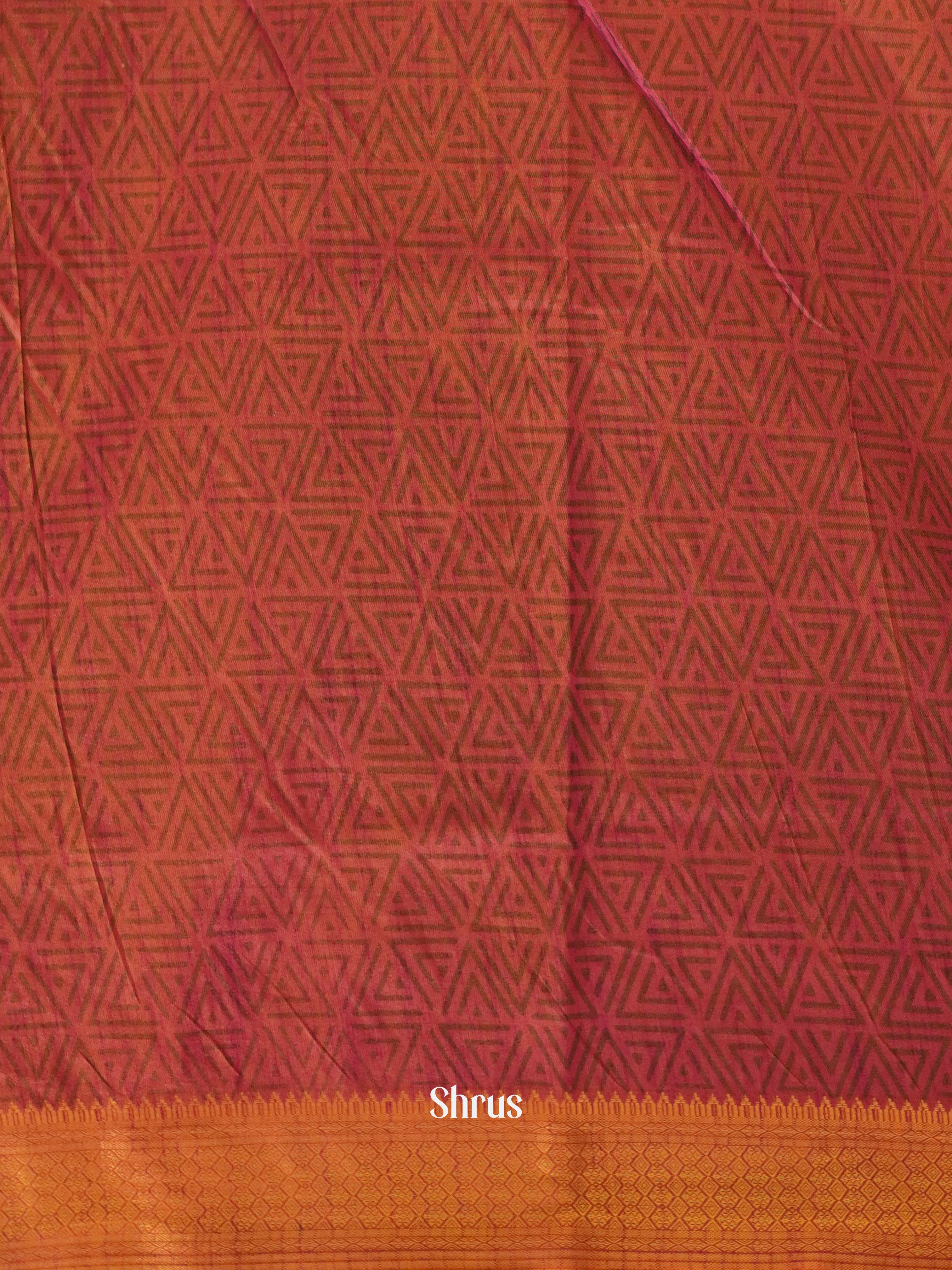 Brown & Brick - Semi Patola Saree