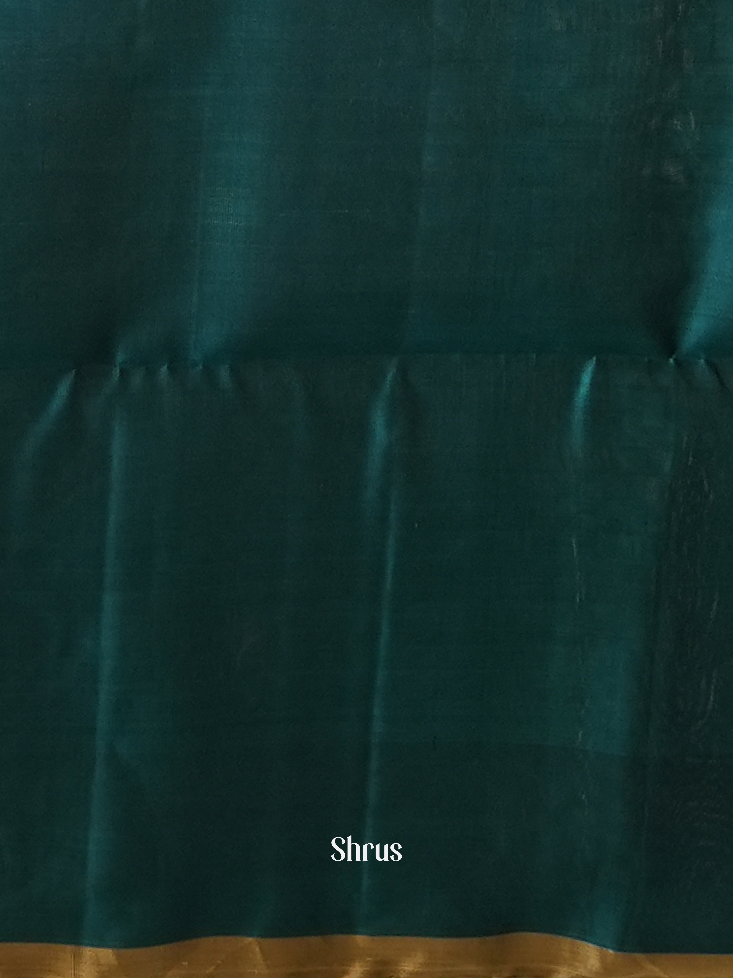 Peacock Blue & Teal- Soft Silk Saree