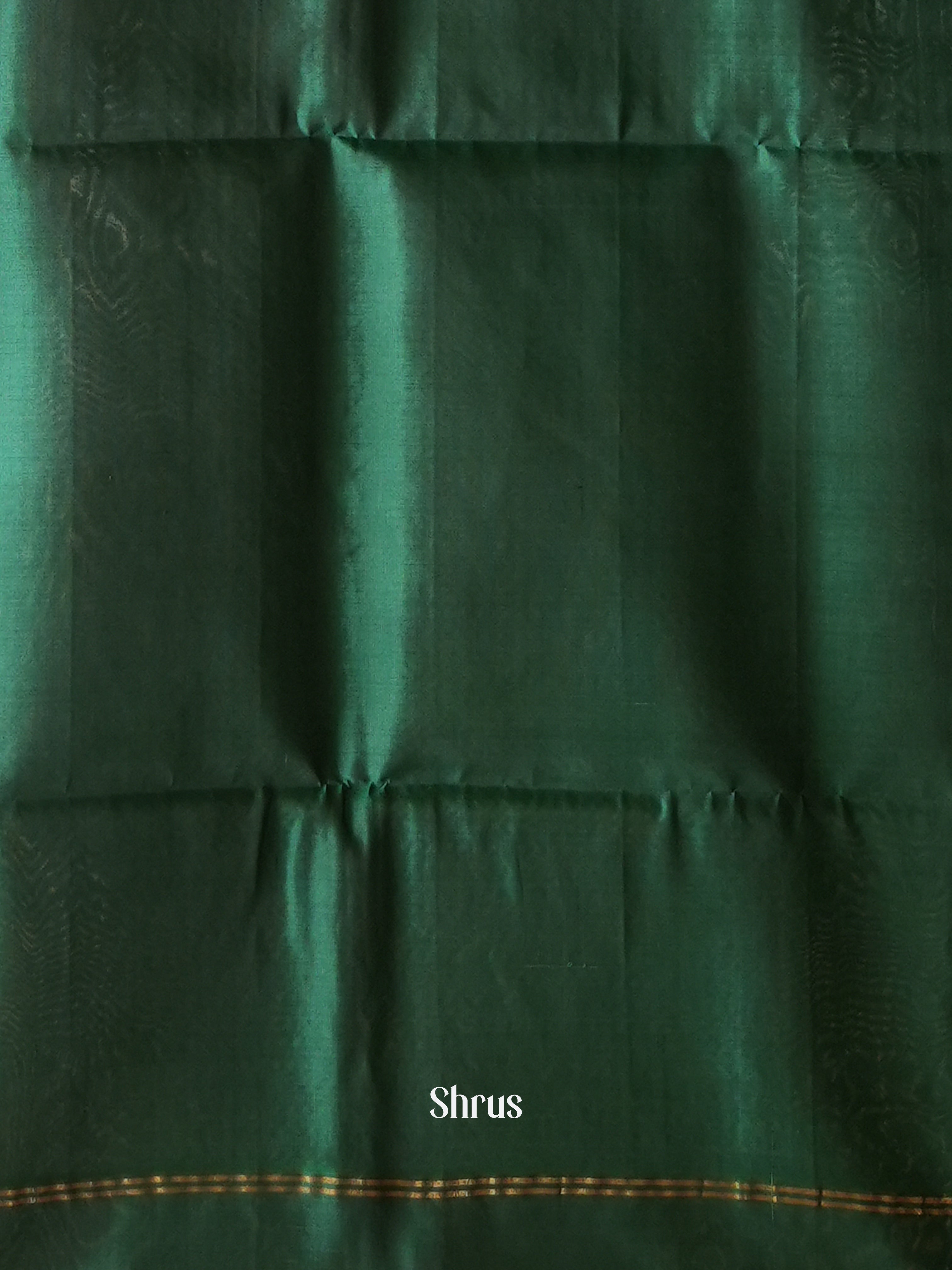 Mustardy Green & Green - Soft Silk Saree