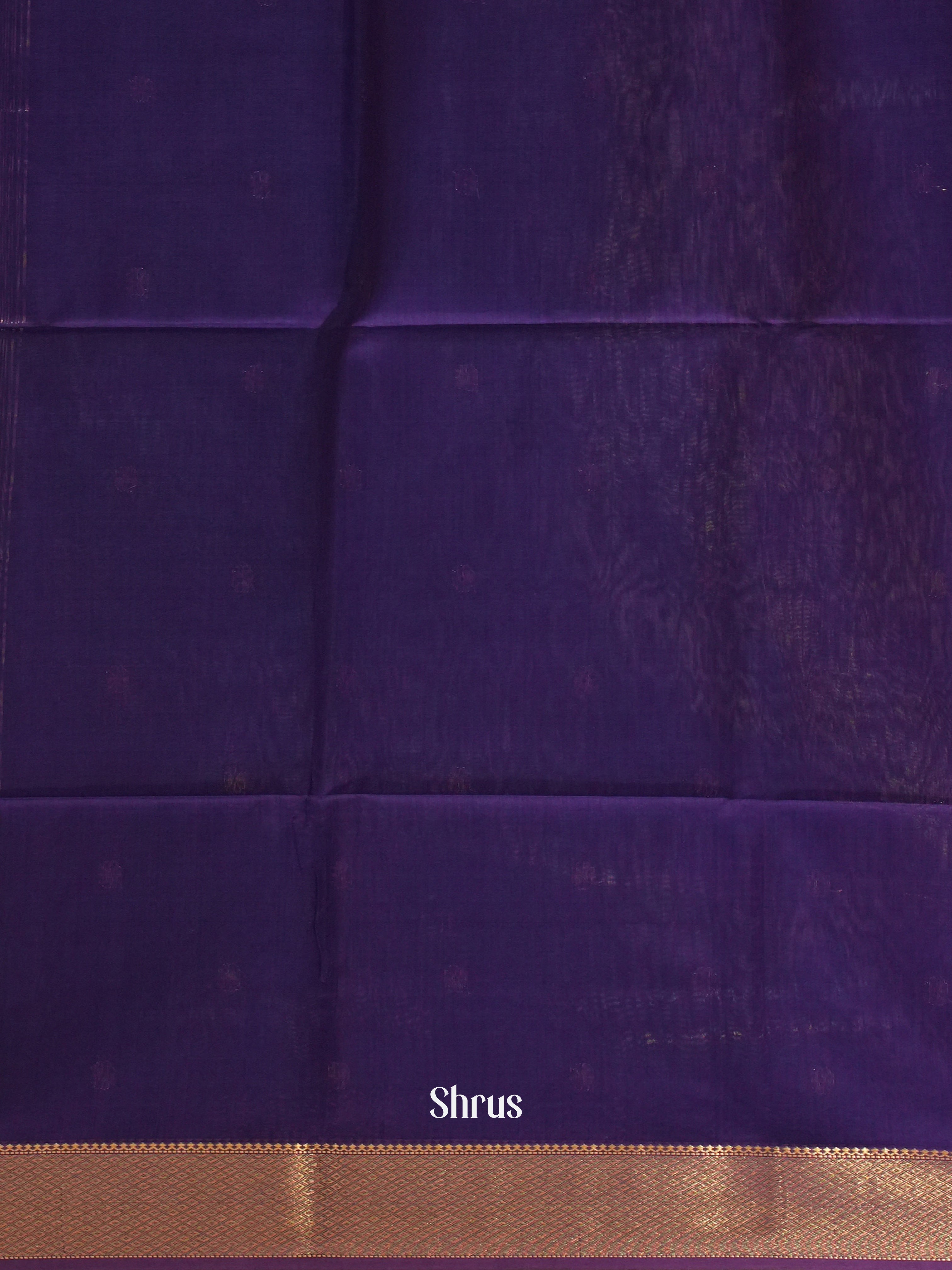 Blue & Violet - Maheshwari silkcotton Saree