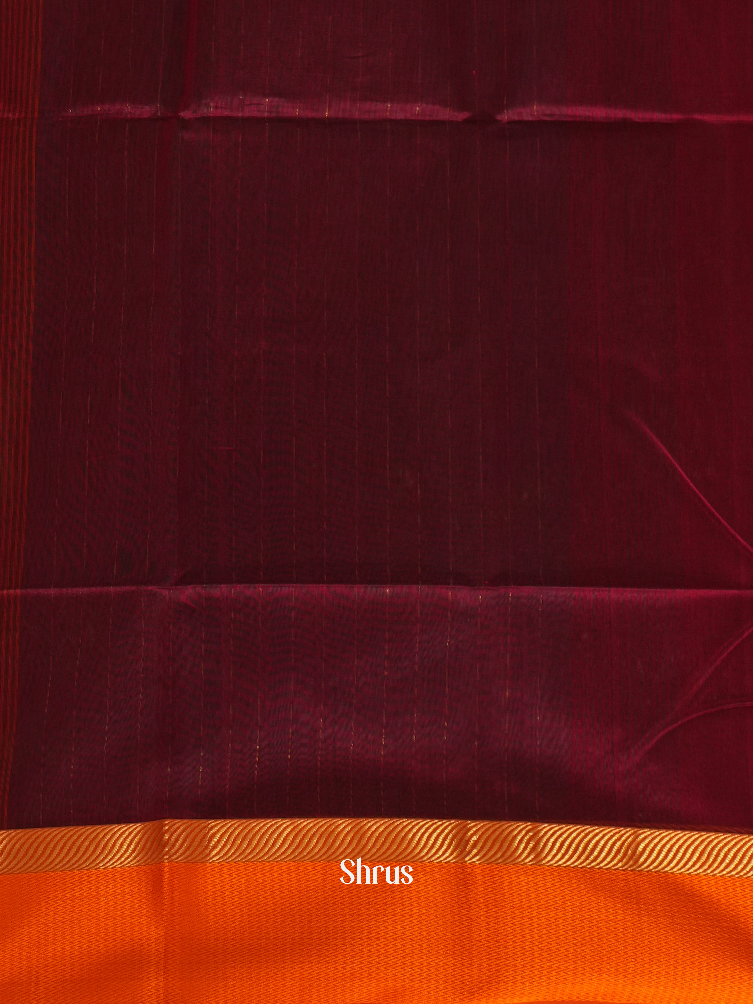 Grey & Red - Maheshwari silkcotton Saree