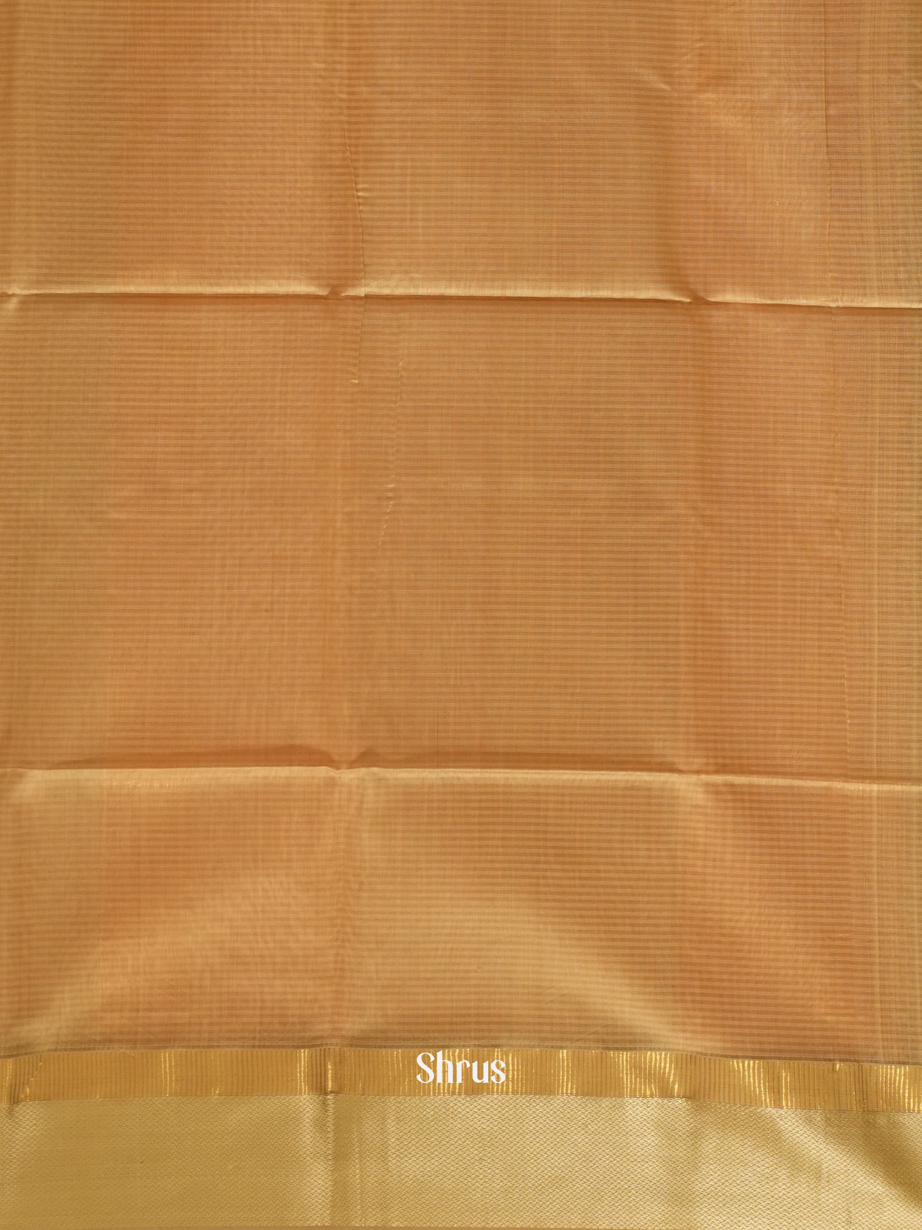 Peach & Gold - Maheshwari silkcotton Saree