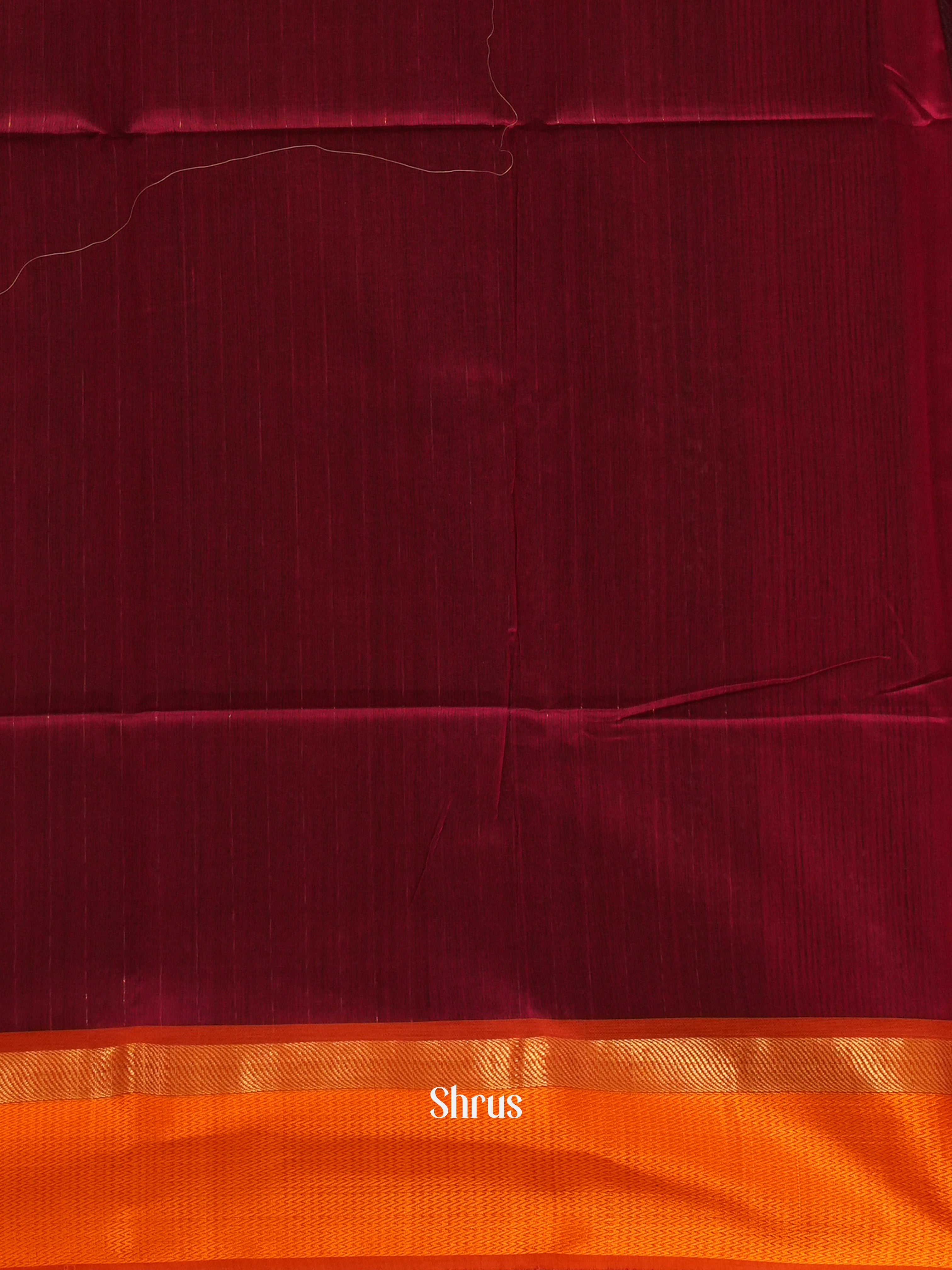 Black & Orange - Maheshwari silkcotton Saree